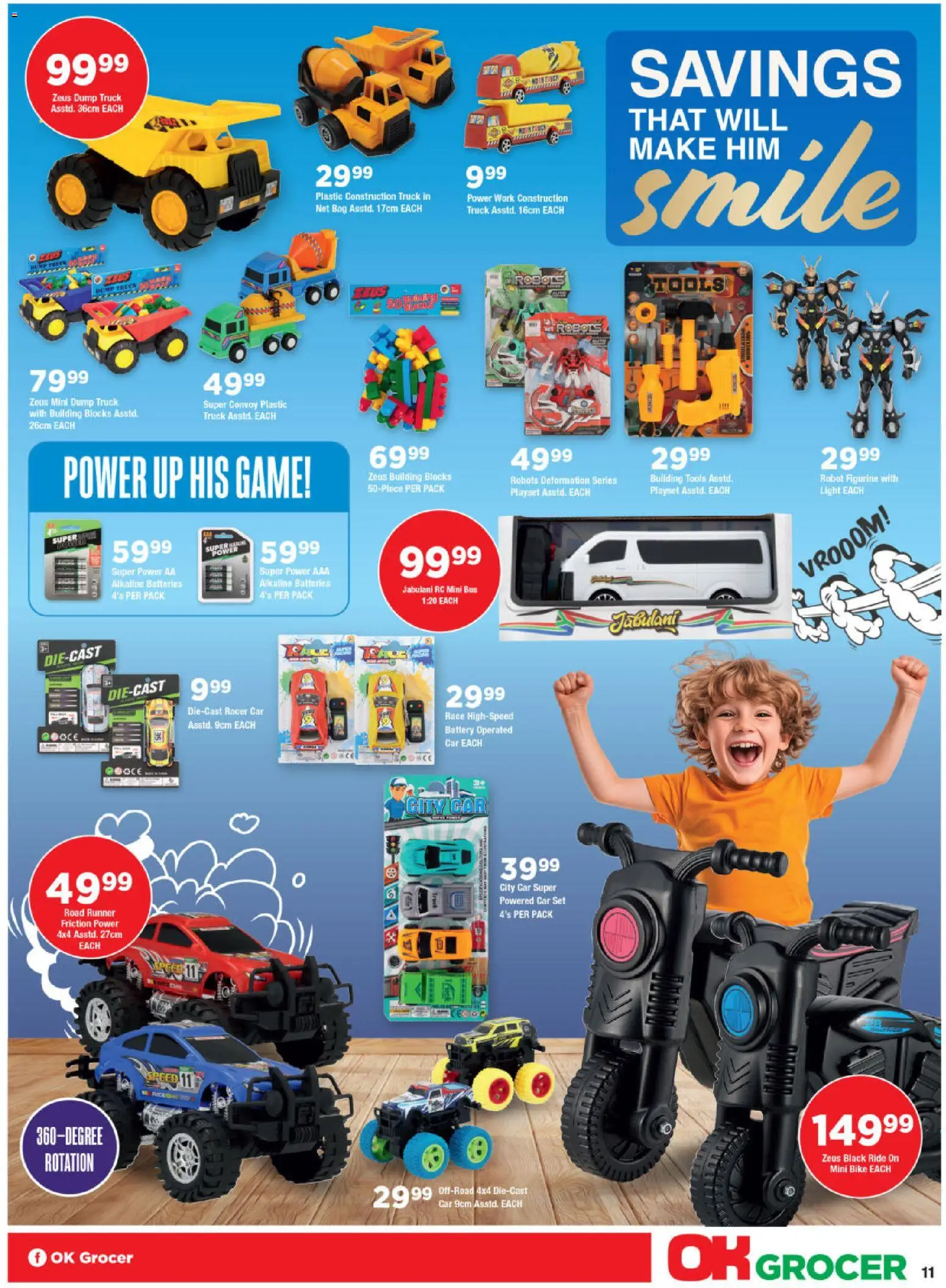 New OK Foods catalogue – valid from 25.11.2025 | Page: 11 | Products: Bag, Playset, Battery, Light