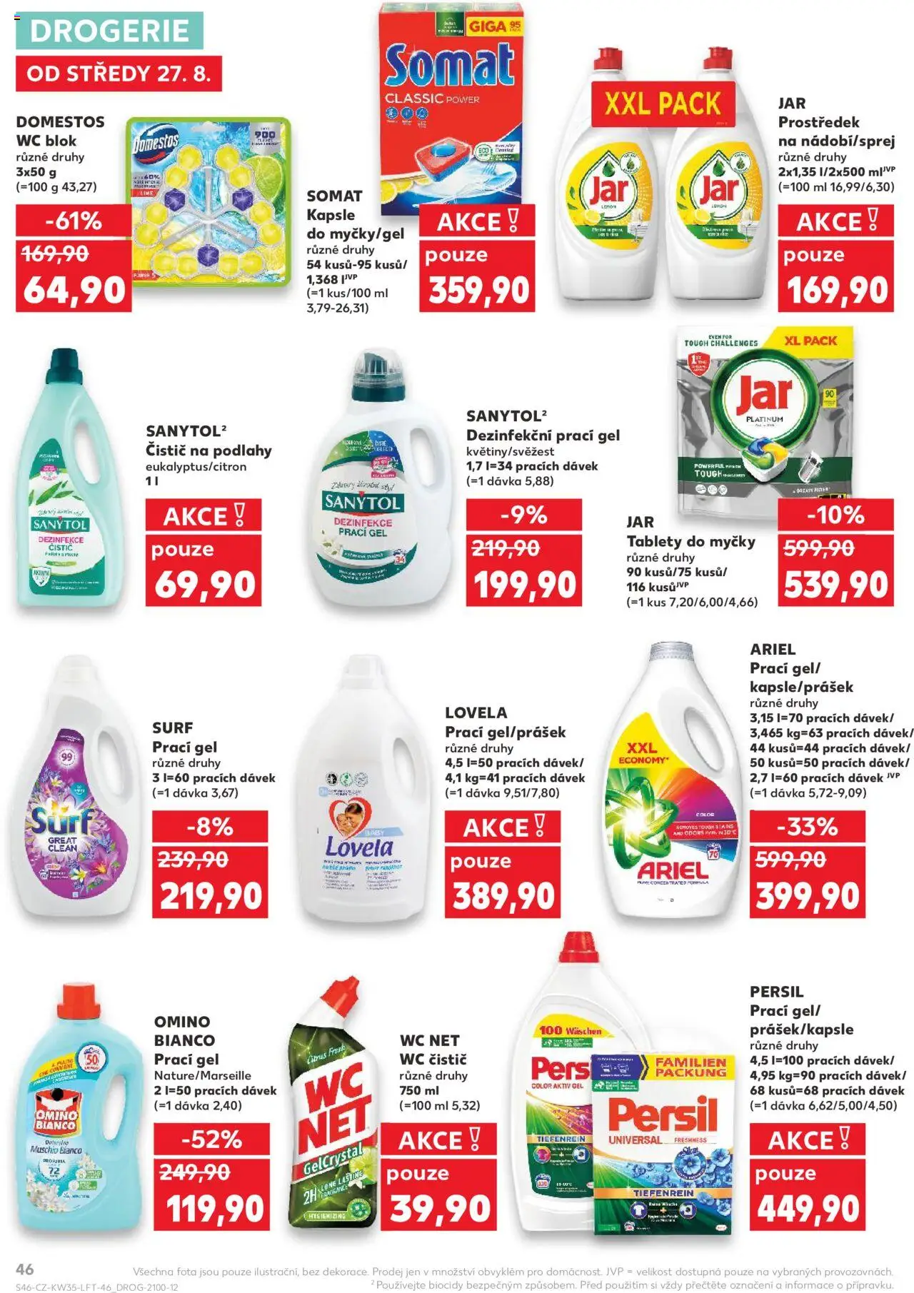 Kaufland leták - Chomutov od 27.08.2025 | Strana: 46 | Produkty: Blok, Ariel, Persil, Jar
