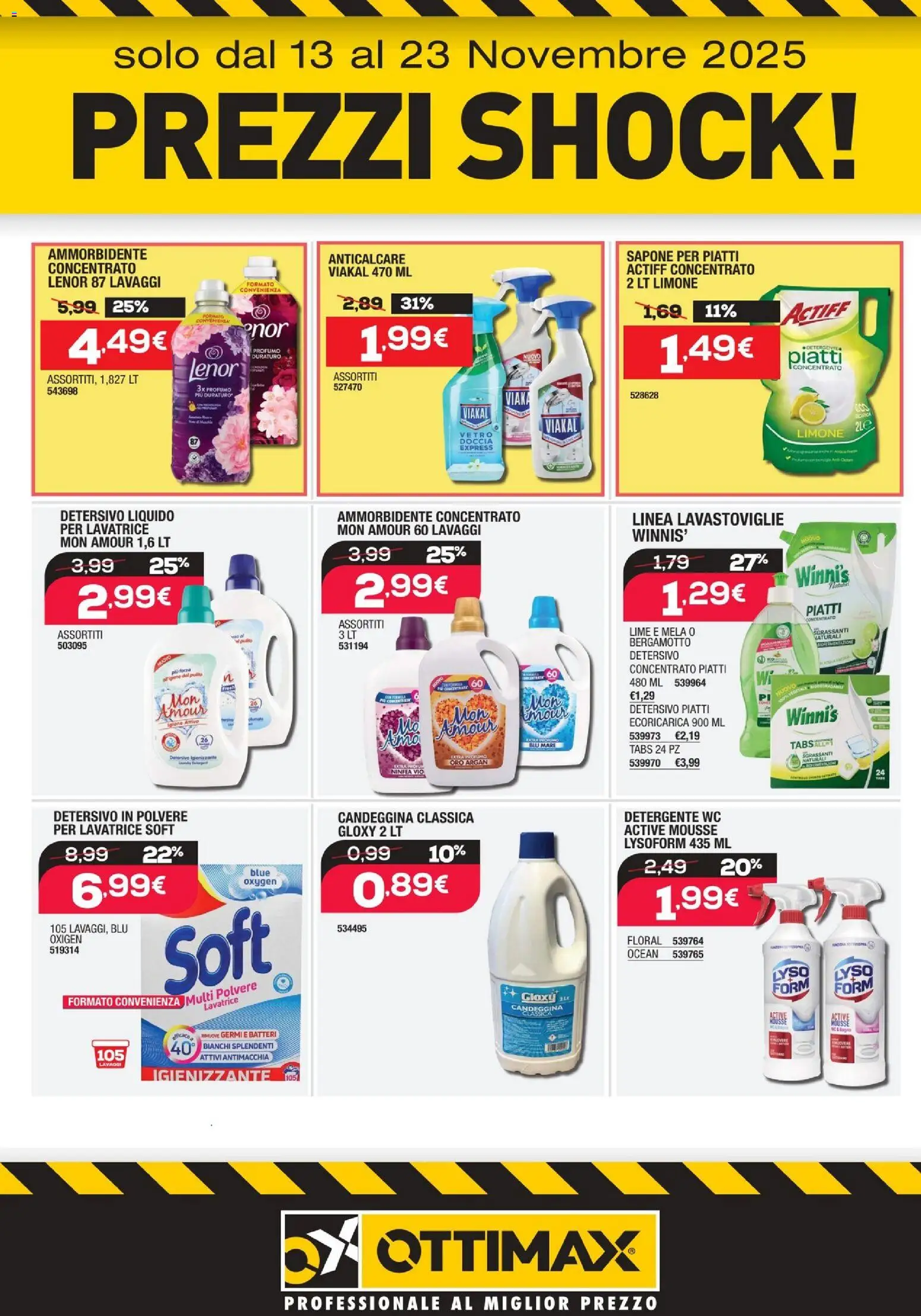 Volantino Ottimax del 13.11.2025 | Pagina: 8 | Prodotti: Sapone, Detersivo in polvere, Limone, Lavatrice