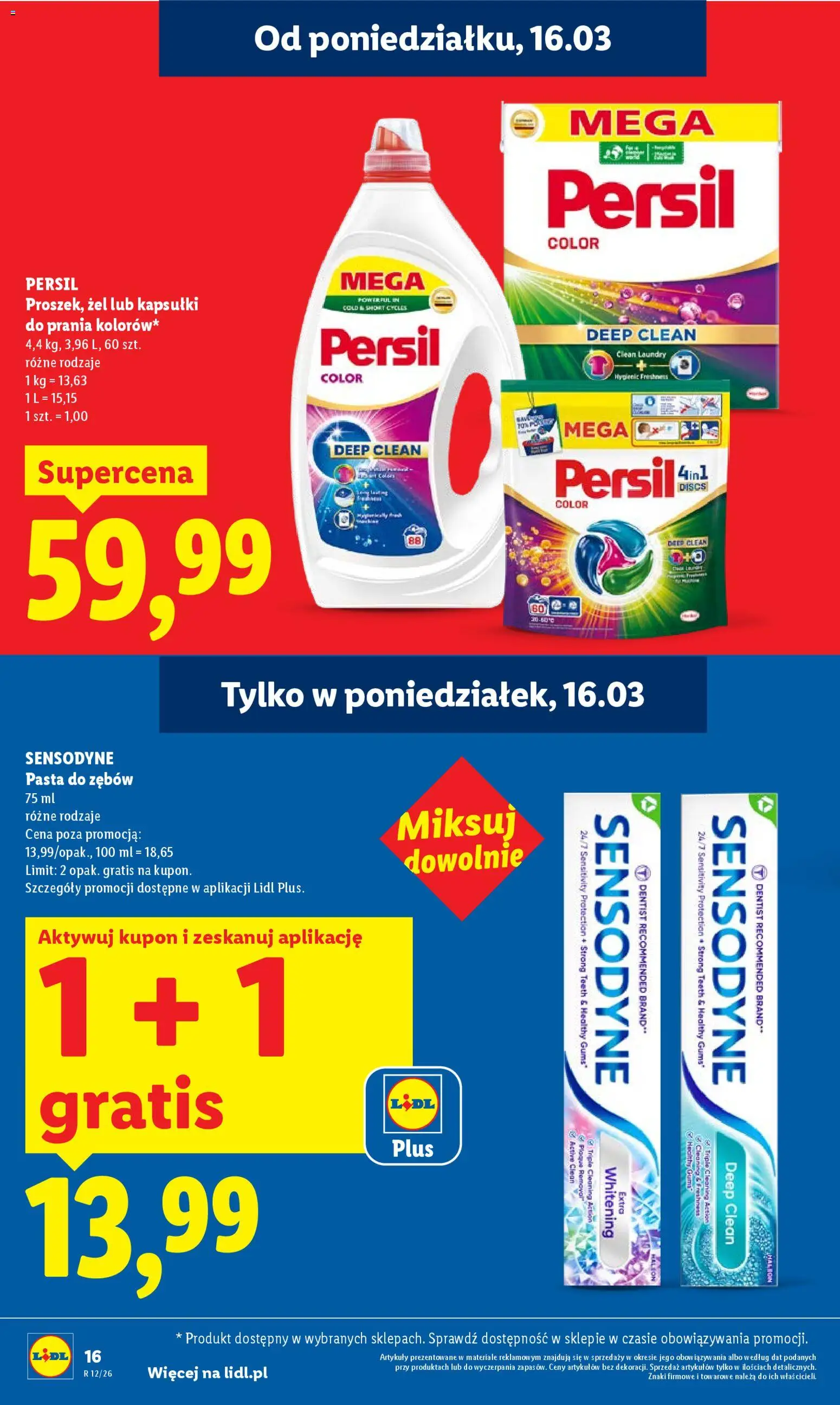 Lidl Polsko leták od 16.03.2026 | Strana: 16 | Produkty: Persil