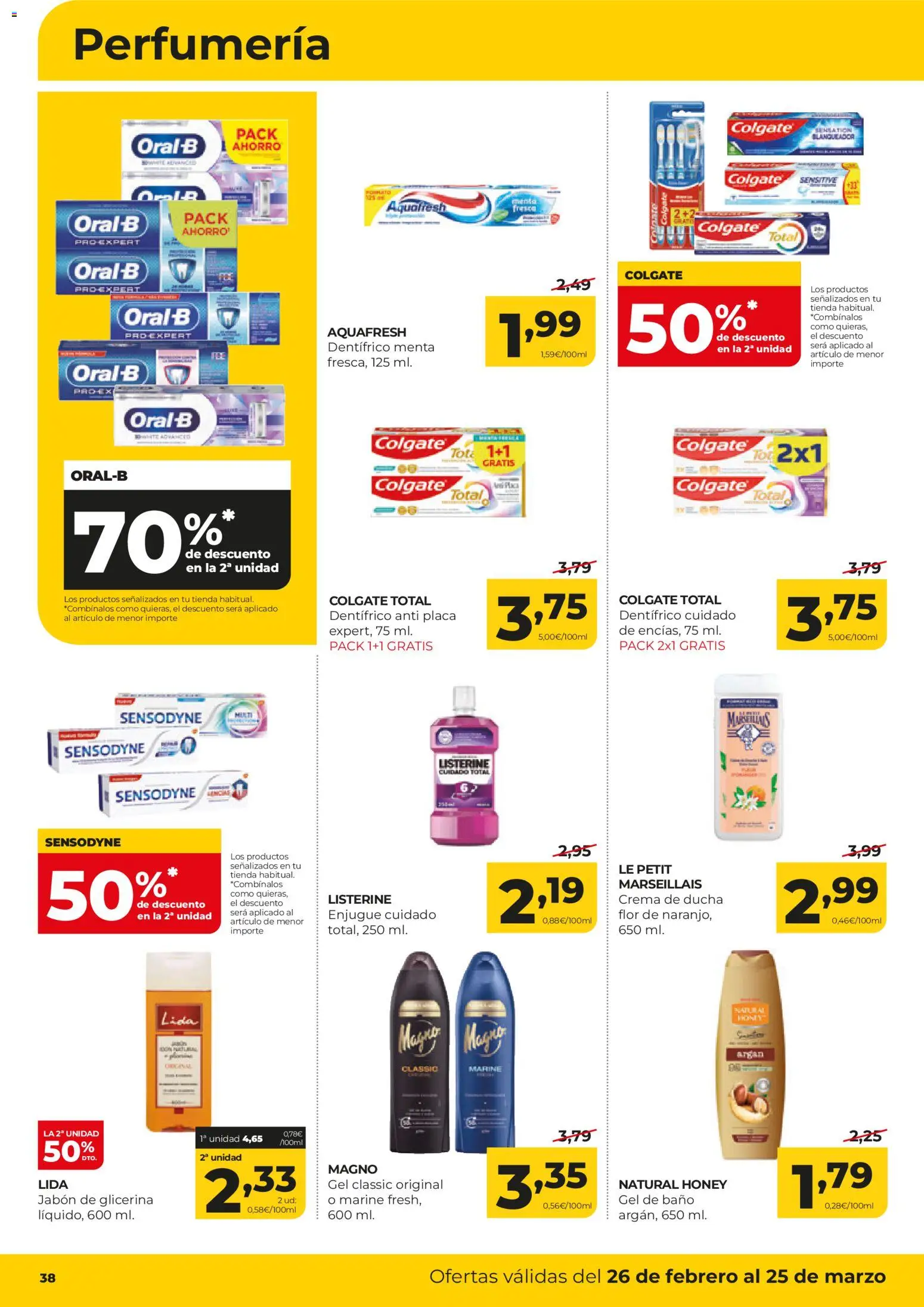 Alimerka folleto Castilla y León │ válido desde el 26.02.2026 | Página: 38 | Productos: Jabón, Gel de baño, Baño, Ducha