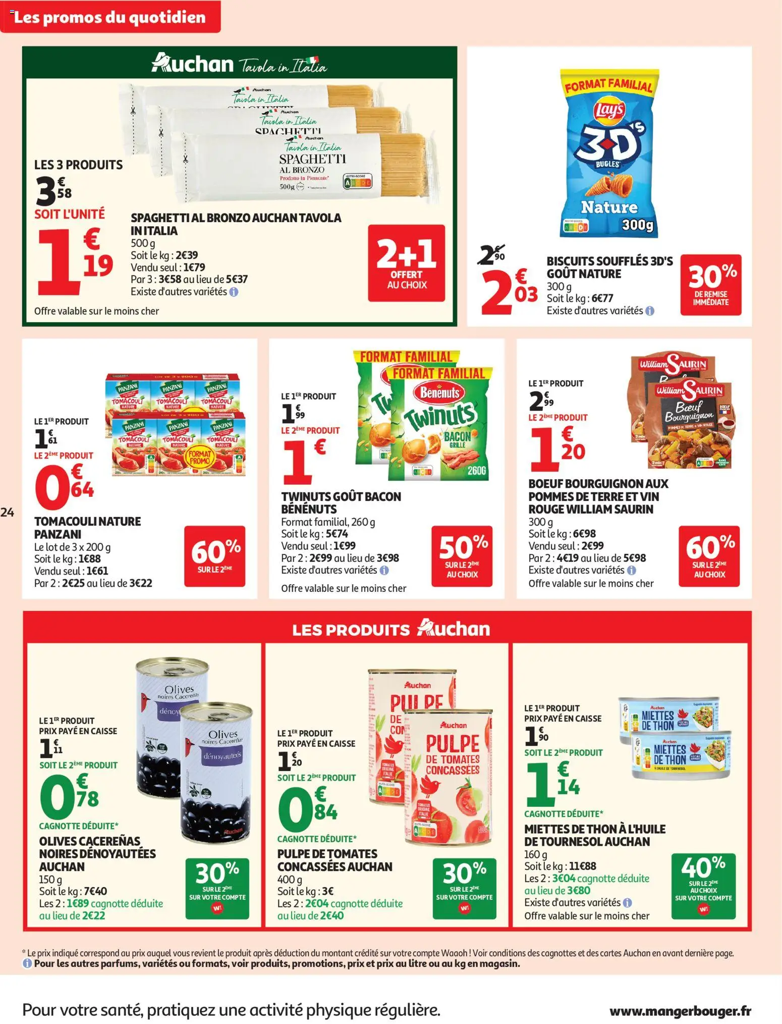 {H1} | Page: 24 | Produits: Olives, Thon, Biscuits, Pommes de terre