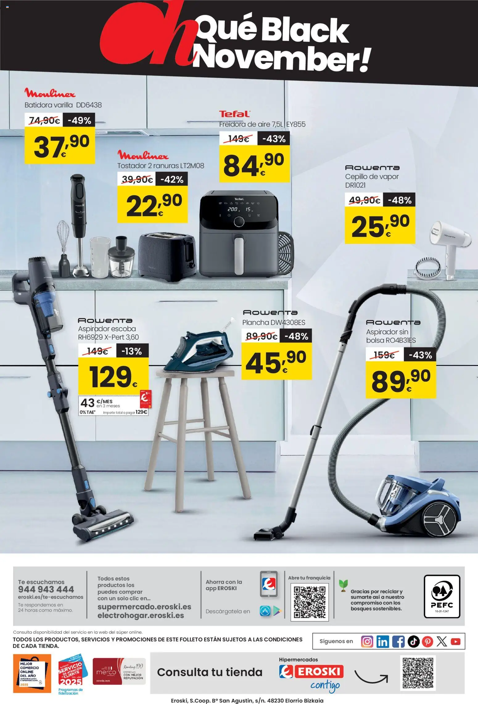 Eroski - Black Friday │ válido desde el 13.11.2025 | Página: 8 | Productos: Cepillo, Escoba, Té, Aspirador