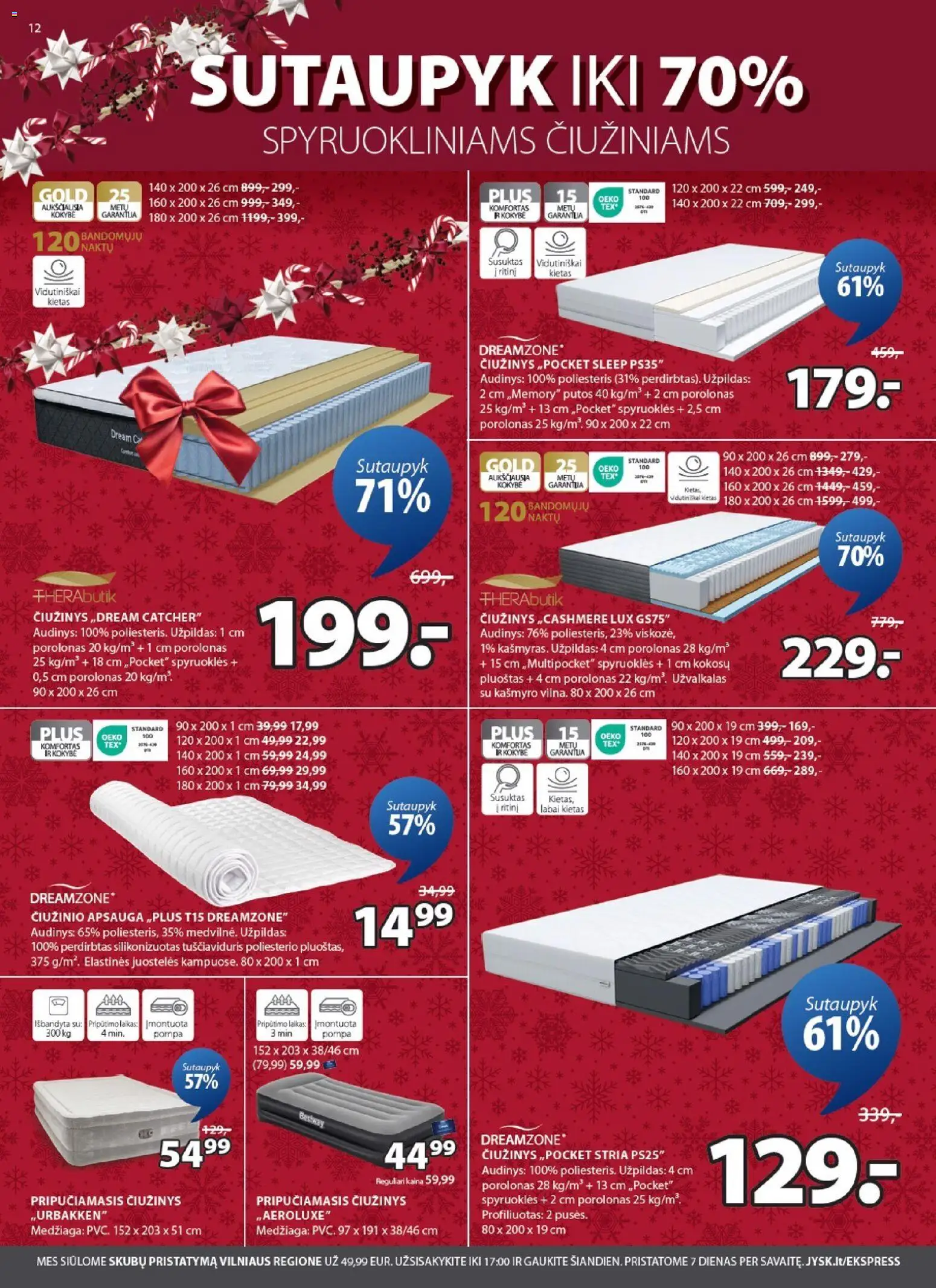 JYSK akcijos nuo 16.12.2025 | Puslapis: 12 | Prekių: Čiužinys, Užvalkalas