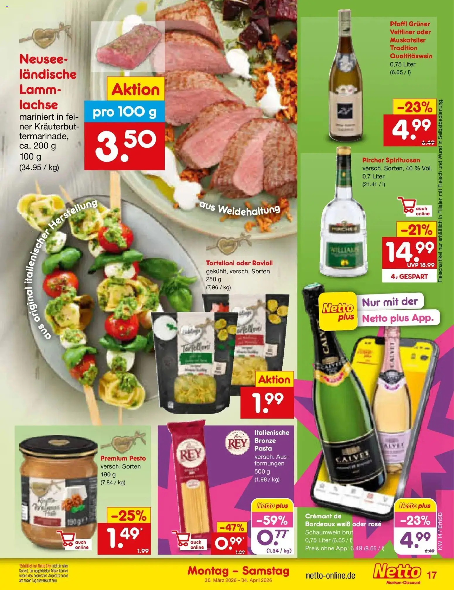 Netto Marken-Discount Prospekt München	 – gültig ab 29.03.2026 | Seite: 19 | Produkte: Wurst, Pasta, Fleisch