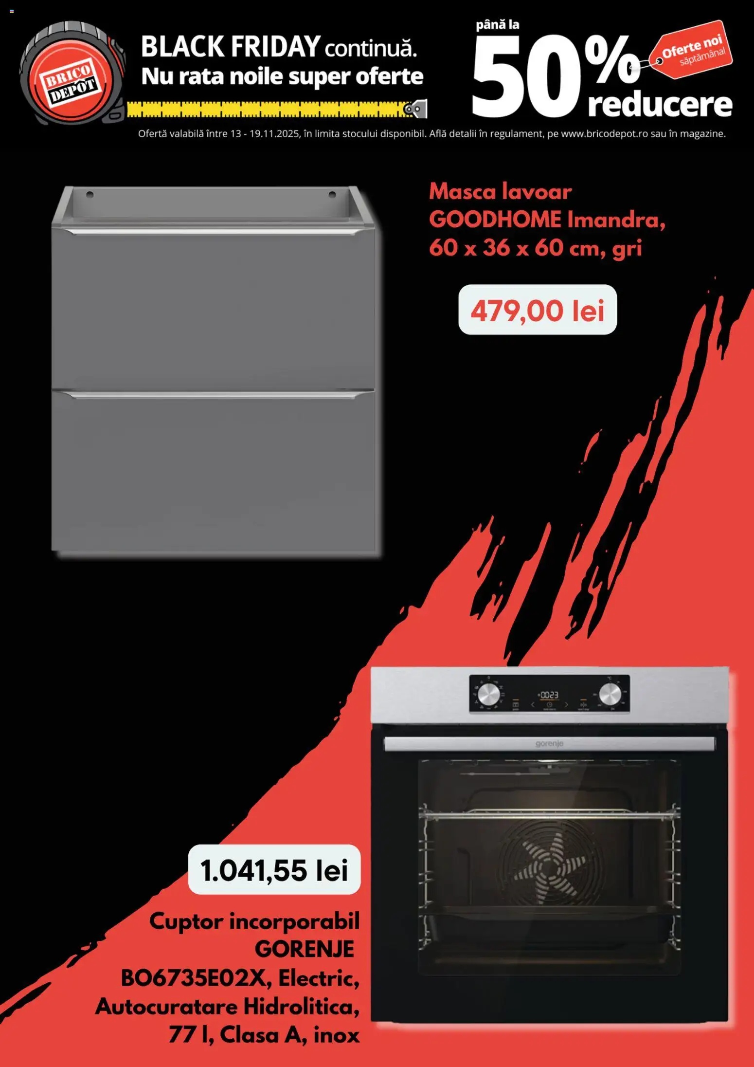 Noul catalog Brico Depot – valabil de la 13.11.2025 | Pagină: 2 | Produse: Cuptor, Lavoar, Rață