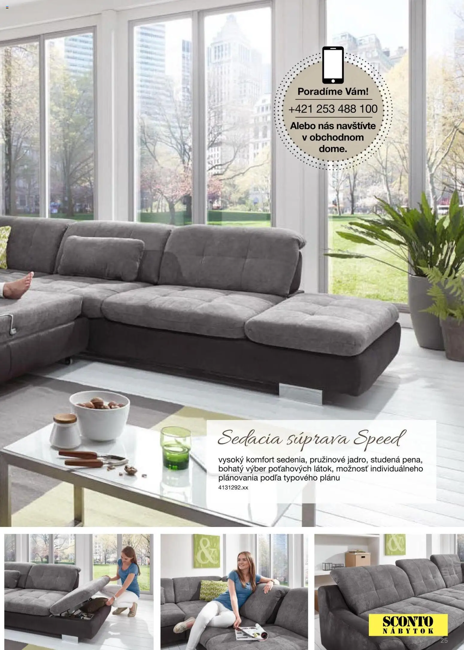 Nové Sconto nábytok akcie – leták je platný od 15.12.2025 | Strana: 25 | Produkty: Nábytok, Sedacia súprava