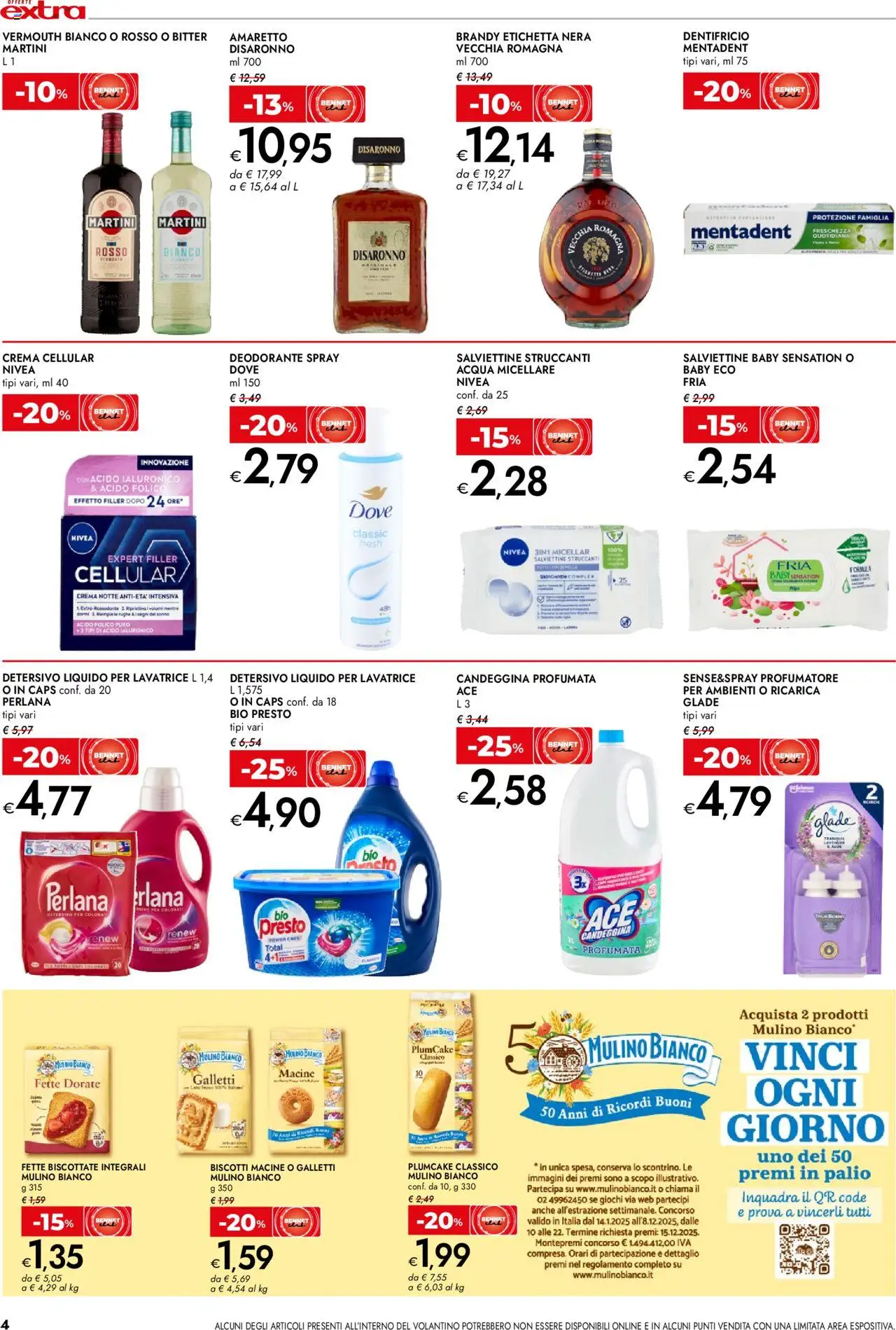 Volantino bennet del 11.09.2025 | Pagina: 4 | Prodotti: Acqua micellare, Lavatrice, Plumcake, Fette biscottate