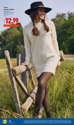 Pré-visualização Esmara Vestido de Malha, 64% Poliacrílico, 33% poliéster (reciclado), 3% elastano (LYCRA®). Tam. S ao L válido de 08.09.2025 | Página: 28 | Produtos: Vestido