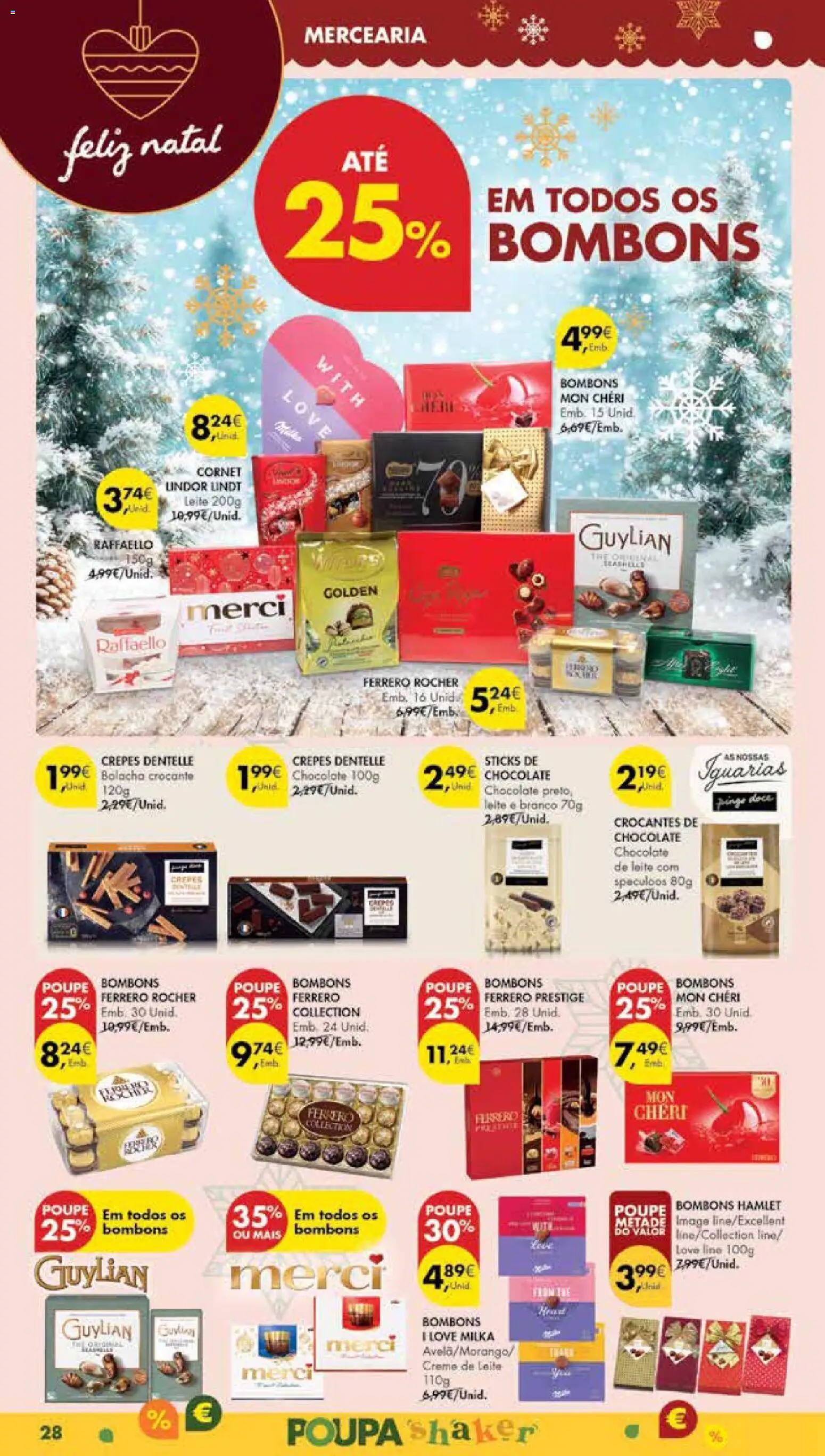 Pingo Doce Poupe Esta Semana Madeira │ válido de 02.12.2025 | Página: 28 | Produtos: Ferrero rocher, Chocolates, Leite, Chocolate