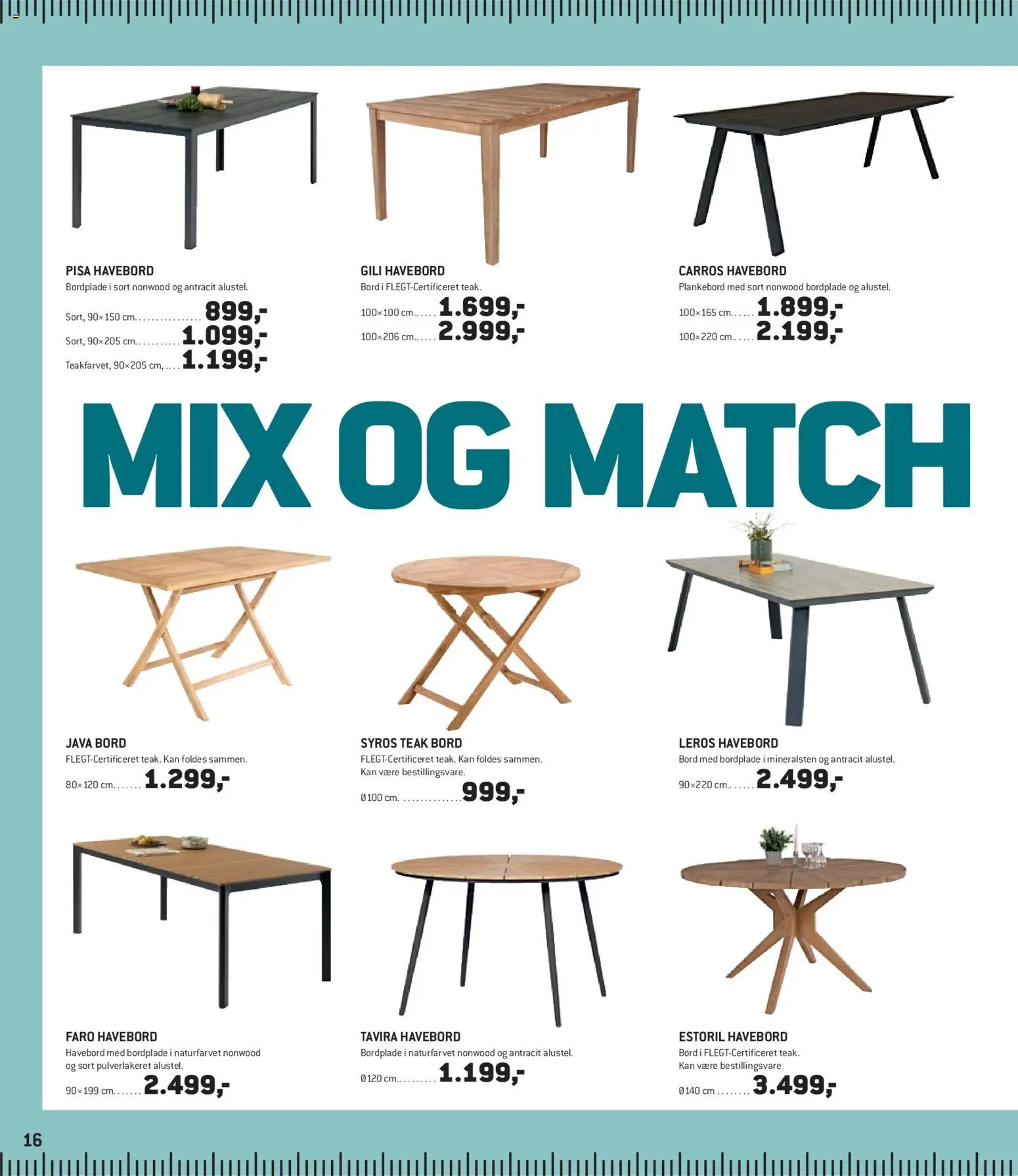 XL-BYG tilbudsavis – gyldig fra 27.03.2026 | Side: 16 | Produkter: Bord