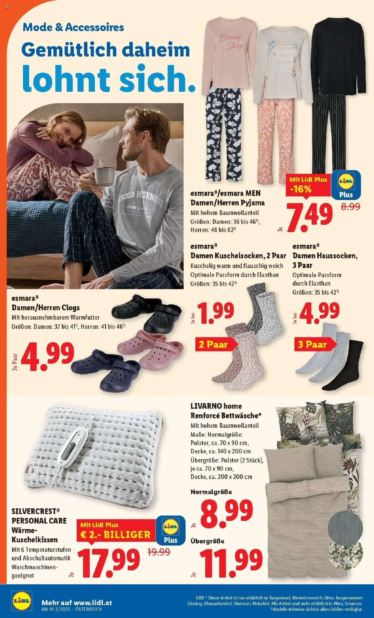 Lidl - Wien, Langenzersdorf, Zwettl gültig ab 09.10.2025 | Seite: 26 | Produkte: Pyjama