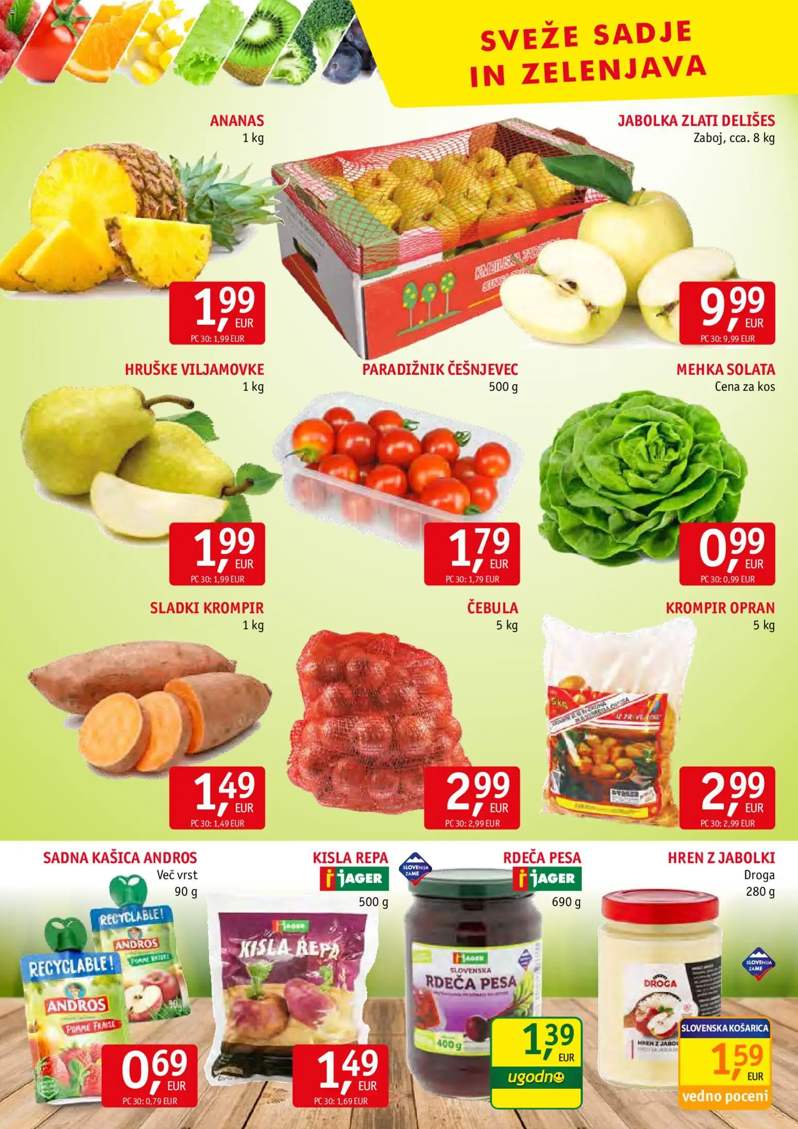 Novi Jager katalog ponudbe – veljaven od 04.03.2026 | Stran: 8 | Izdelki: Jabolka, Ananas, Pesa, Hruške