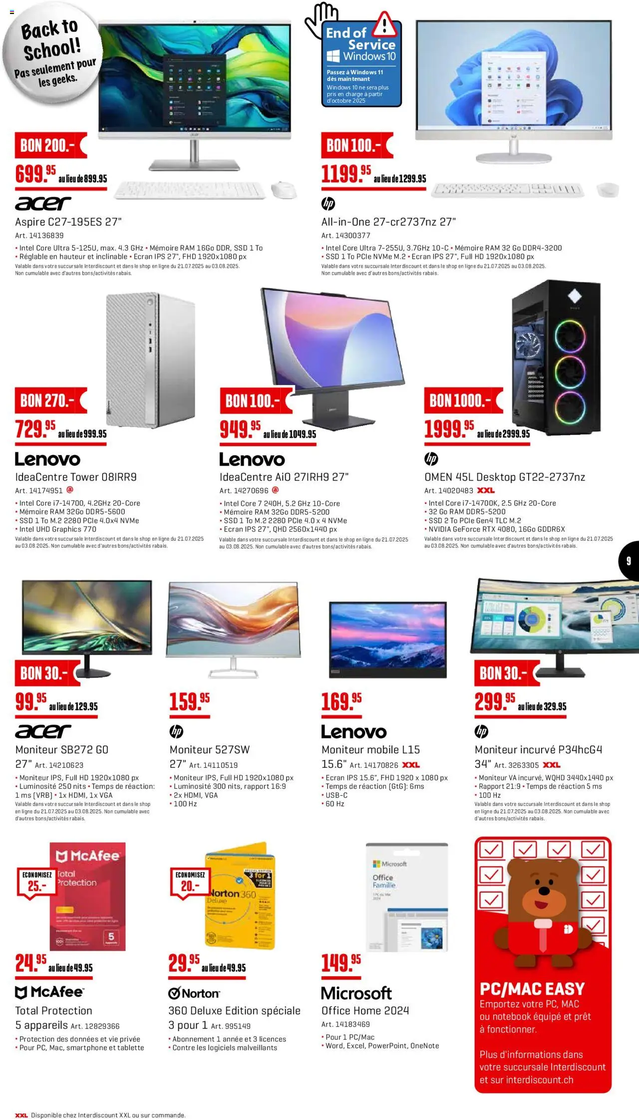 Interdiscount Aktionen FR ab 21.07.2025 | Seite: 9 | Produkte: Notebook, Smartphone, Tablette, Lenovo