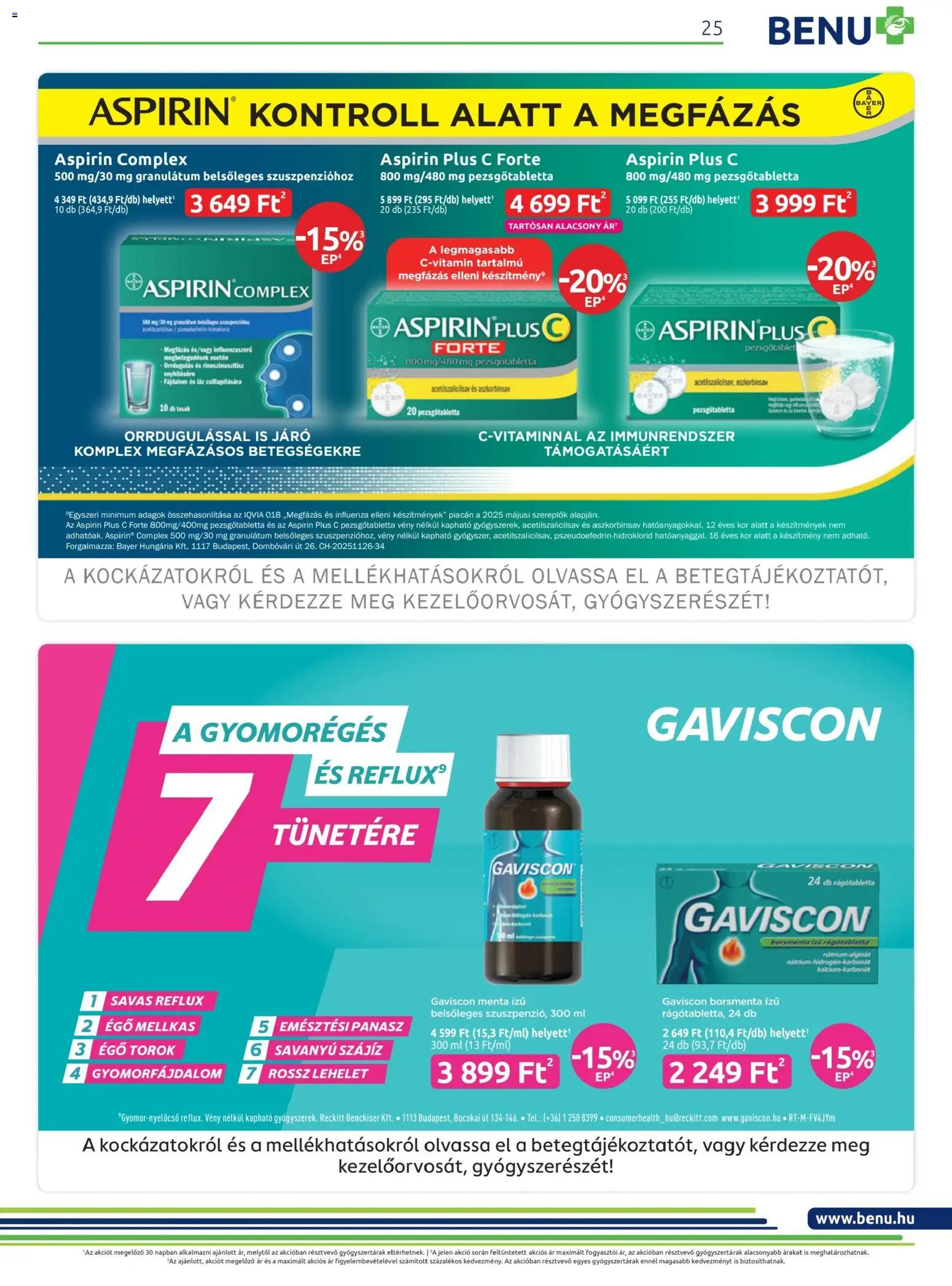 BENU Gyógyszertárak akciós ujság - amely érvényes a következő dátumtól: 01.01.2026 | Oldal: 25 | Termékek: Pezsgőtabletta