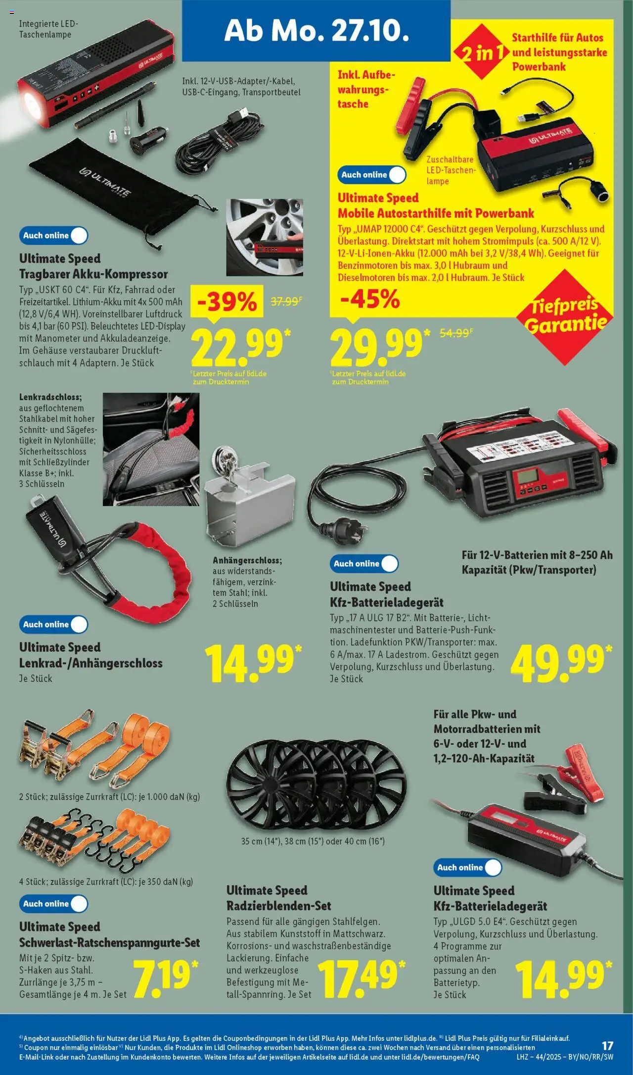Lidl Prospekt Gundelsheim – gültig ab 27.10.2025 | Seite: 33 | Produkte: Tasche, Manometer, Lampe, Powerbank