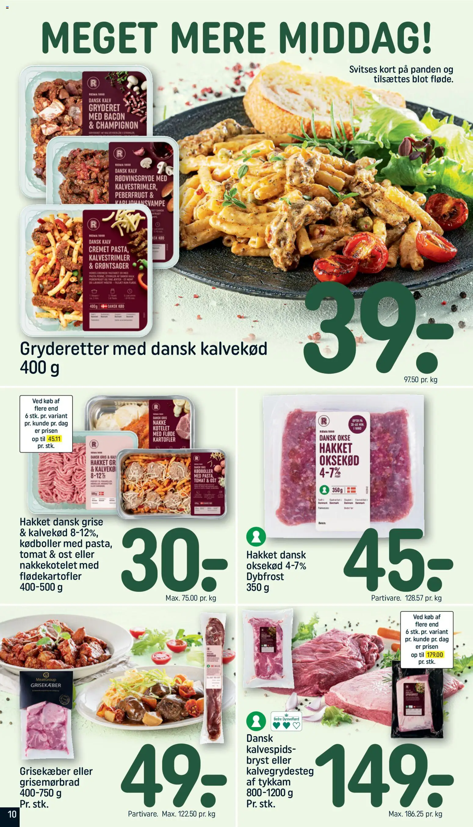 Rema 1000 tilbudsavis – gyldig fra 11.01.2026 | Side: 10 | Produkter: Ost, Oksekød, Fløde, Peberfrugt