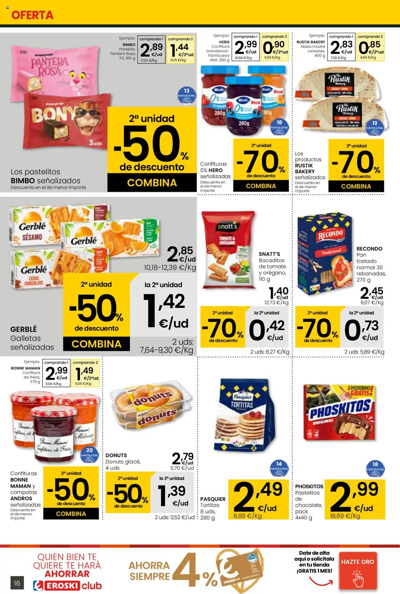 Eroski - Eskaintza handia Center │ válido desde el 18.09.2025 | Página: 16 | Productos: Leche, Chocolate, Té, Galletas
