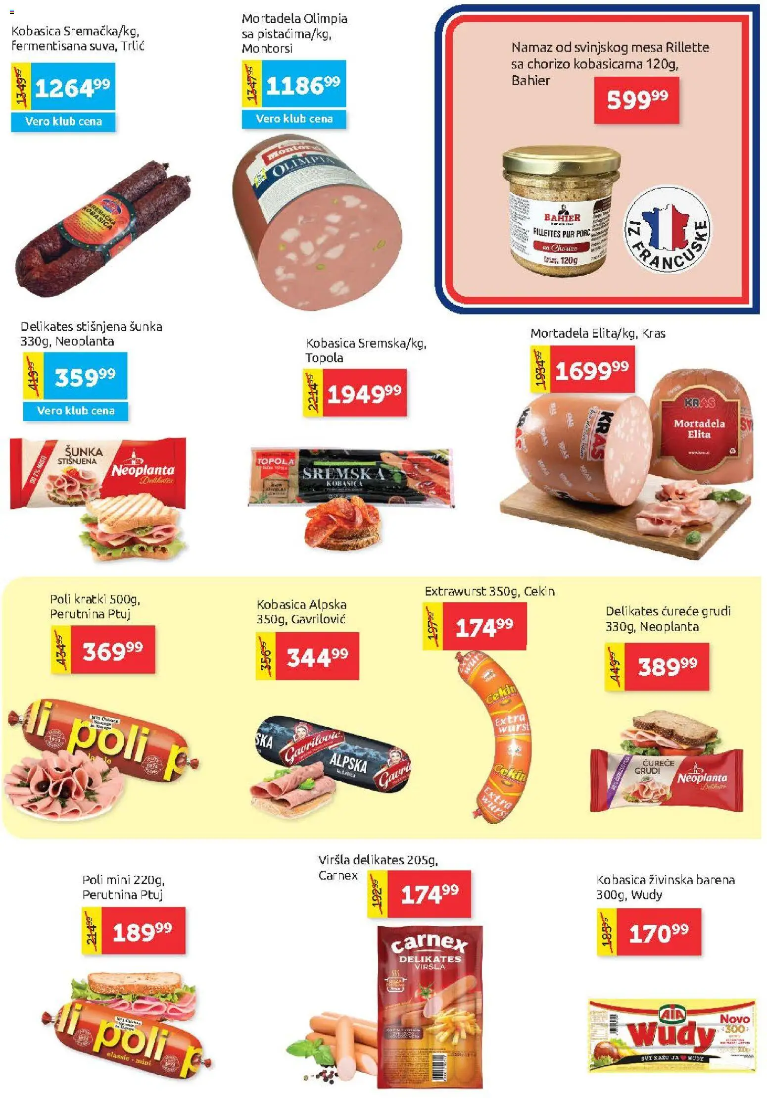 SuperVERO katalog - važi od 16.04.2026 | Strana: 5 | Proizvode: Mortadela, Perutnina Ptuj, Šunka, Kobasica