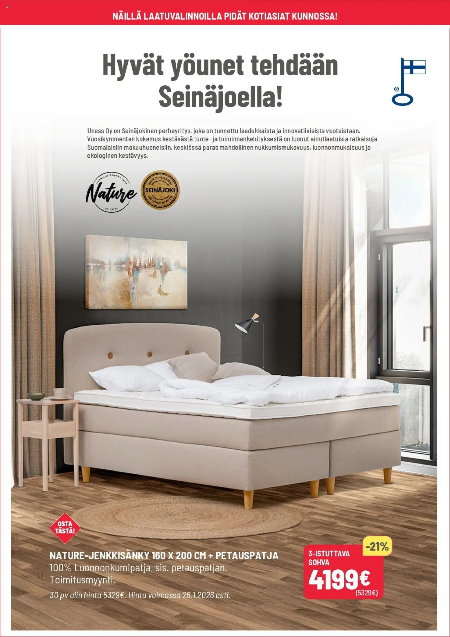 Masku tarjoukset – voimassa 20.01.2026 alkaen | Sivu: 12 | Tuotteet: Sohva, Petauspatja