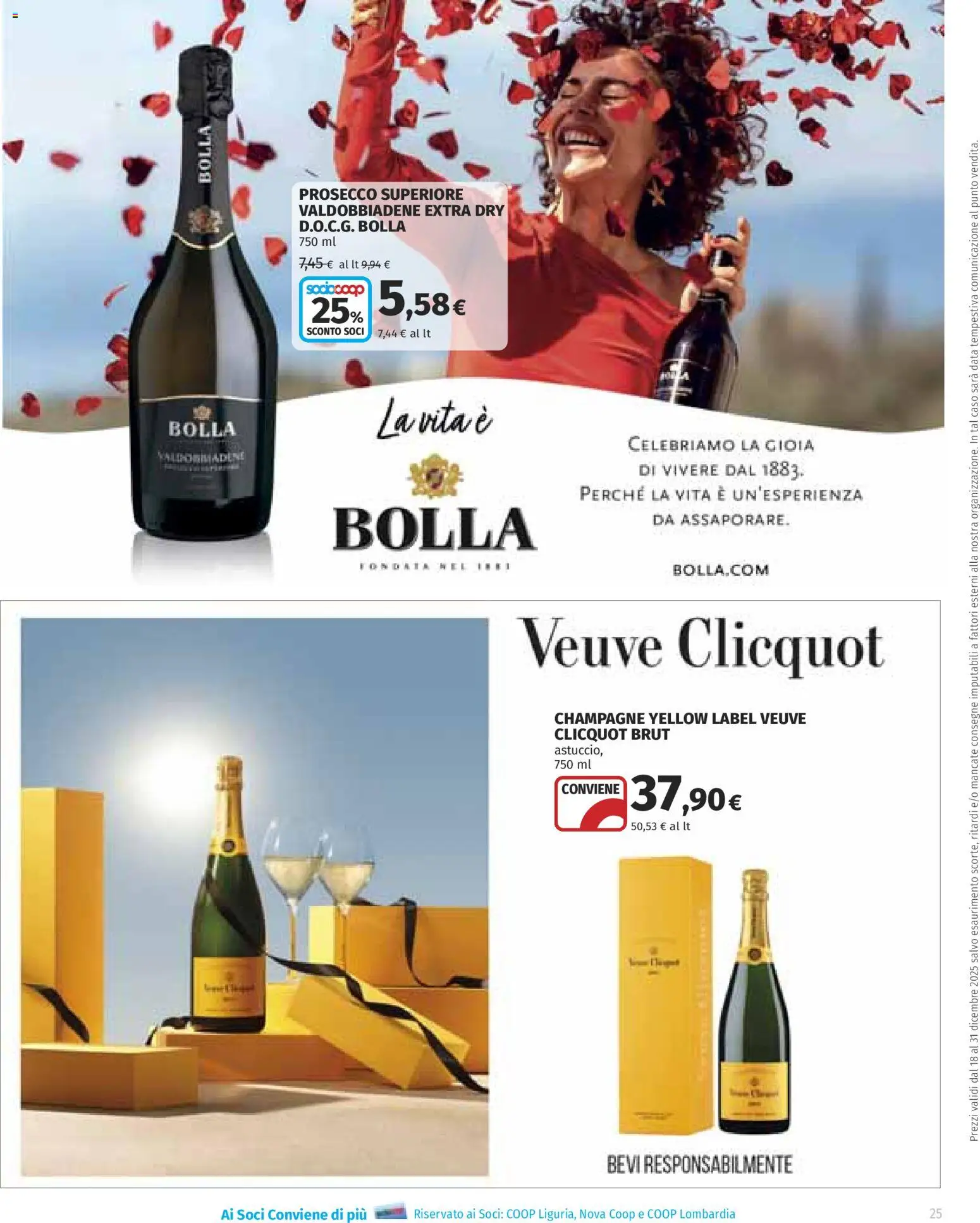 Volantino COOP del 18.12.2025 | Pagina: 25 | Prodotti: Prosecco, Champagne