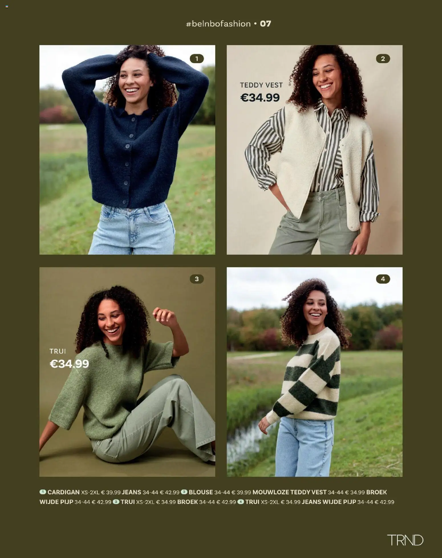 {H1} | Pagina: 7 | Producten: Trui, Blouse, Vest, Broek