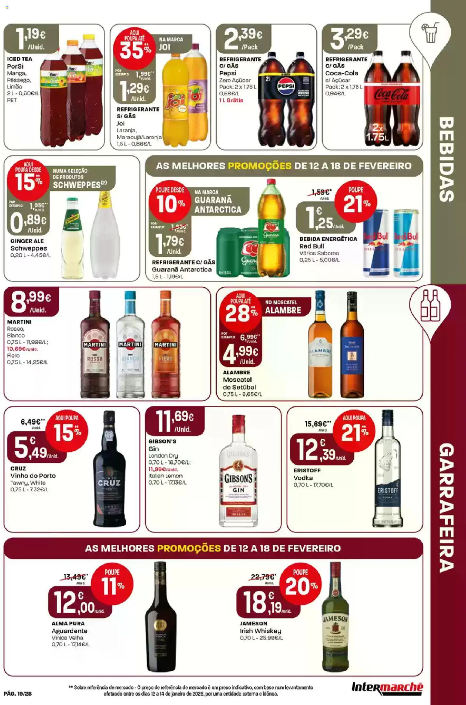 Intermarché Folheto Contact │ válido de 12.02.2026 | Página: 19 | Produtos: Refrigerante, Vinho, Açúcar, Bebida