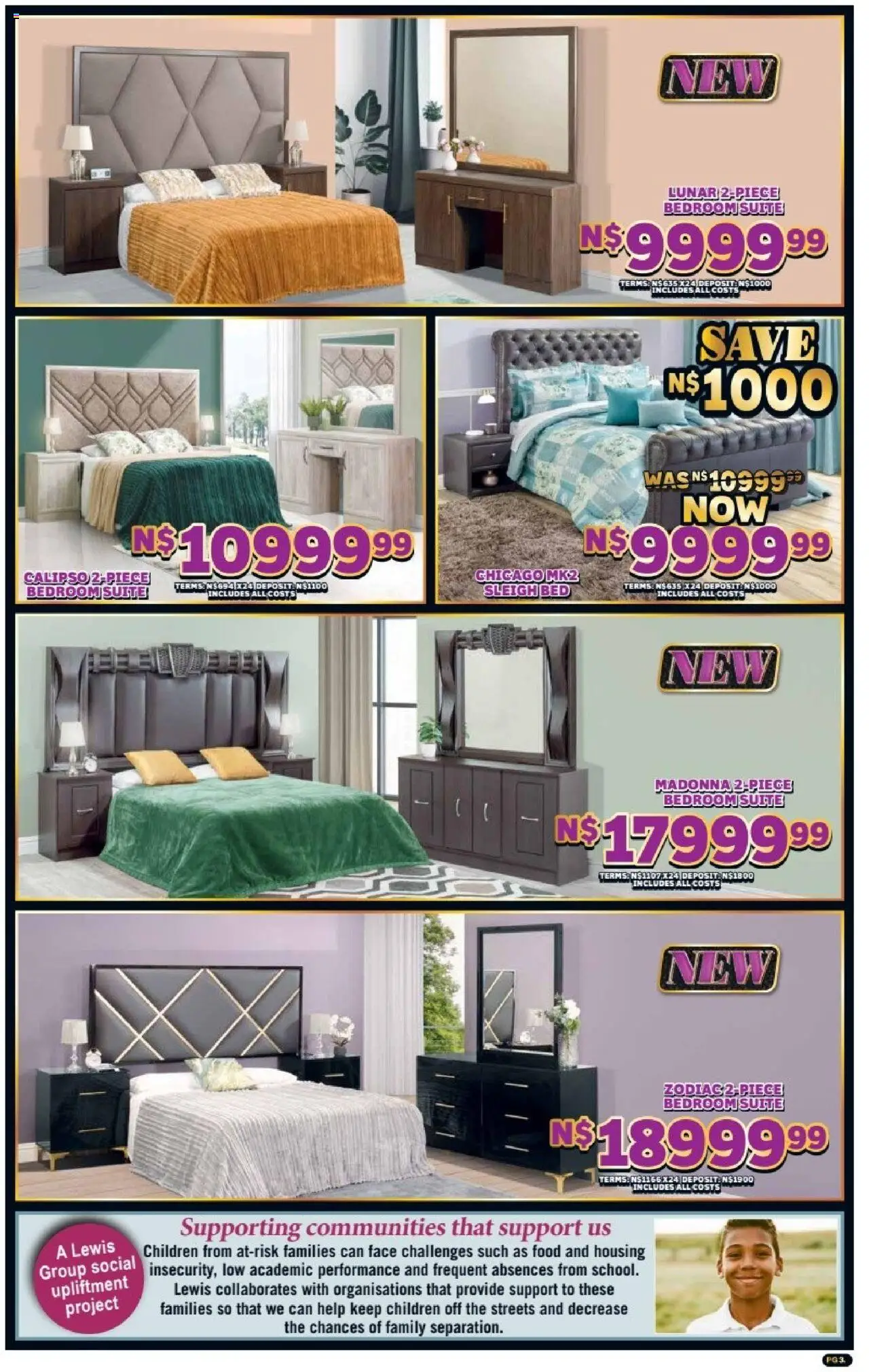 New Lewis Stores catalogue – valid from 01.10.2025 | Page: 3 | Products: Bed