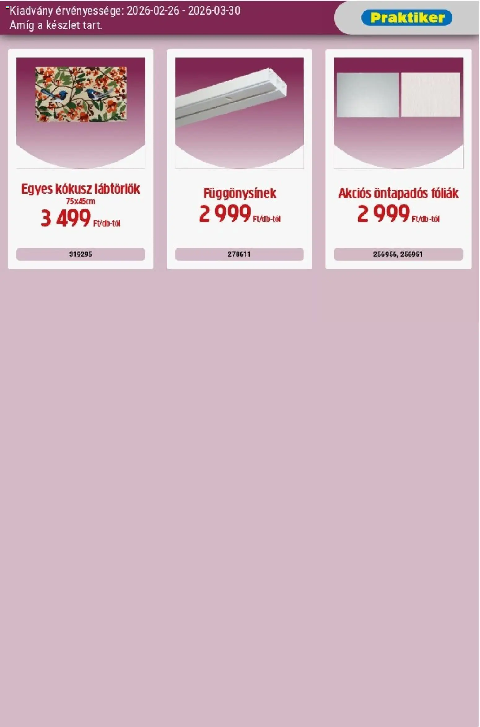 Praktiker akciós ujság - amely érvényes a következő dátumtól: 26.02.2026 | Oldal: 37 | Termékek: Postaláda