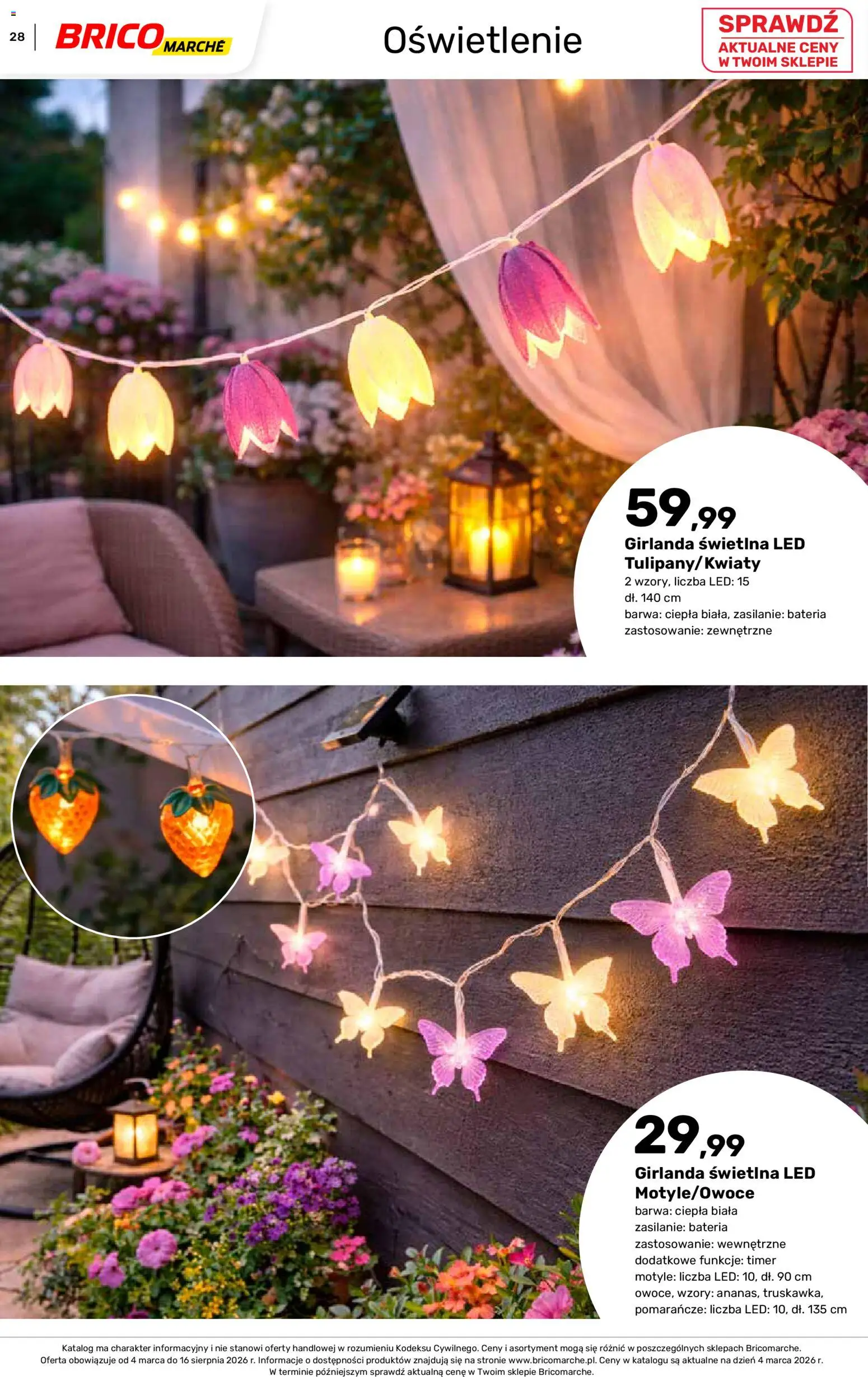 Brico Marché gazetka - Wiosna od 04.03.2026 | Strona: 28 | Produkty: Bateria, Pomarańcze, Kwiaty