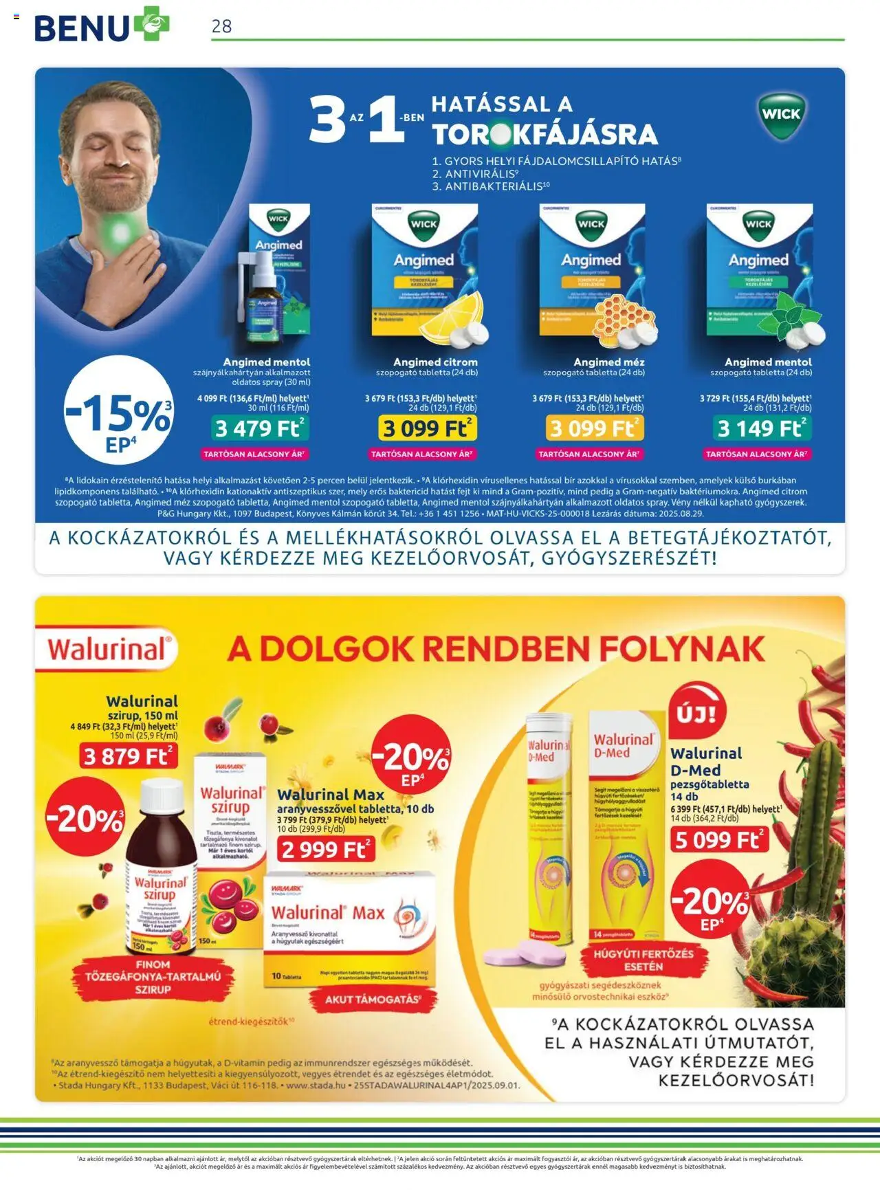 BENU Gyógyszertárak akciós ujság - amely érvényes a következő dátumtól: 01.10.2025 | Oldal: 28 | Termékek: Méz, Pezsgőtabletta, Citrom