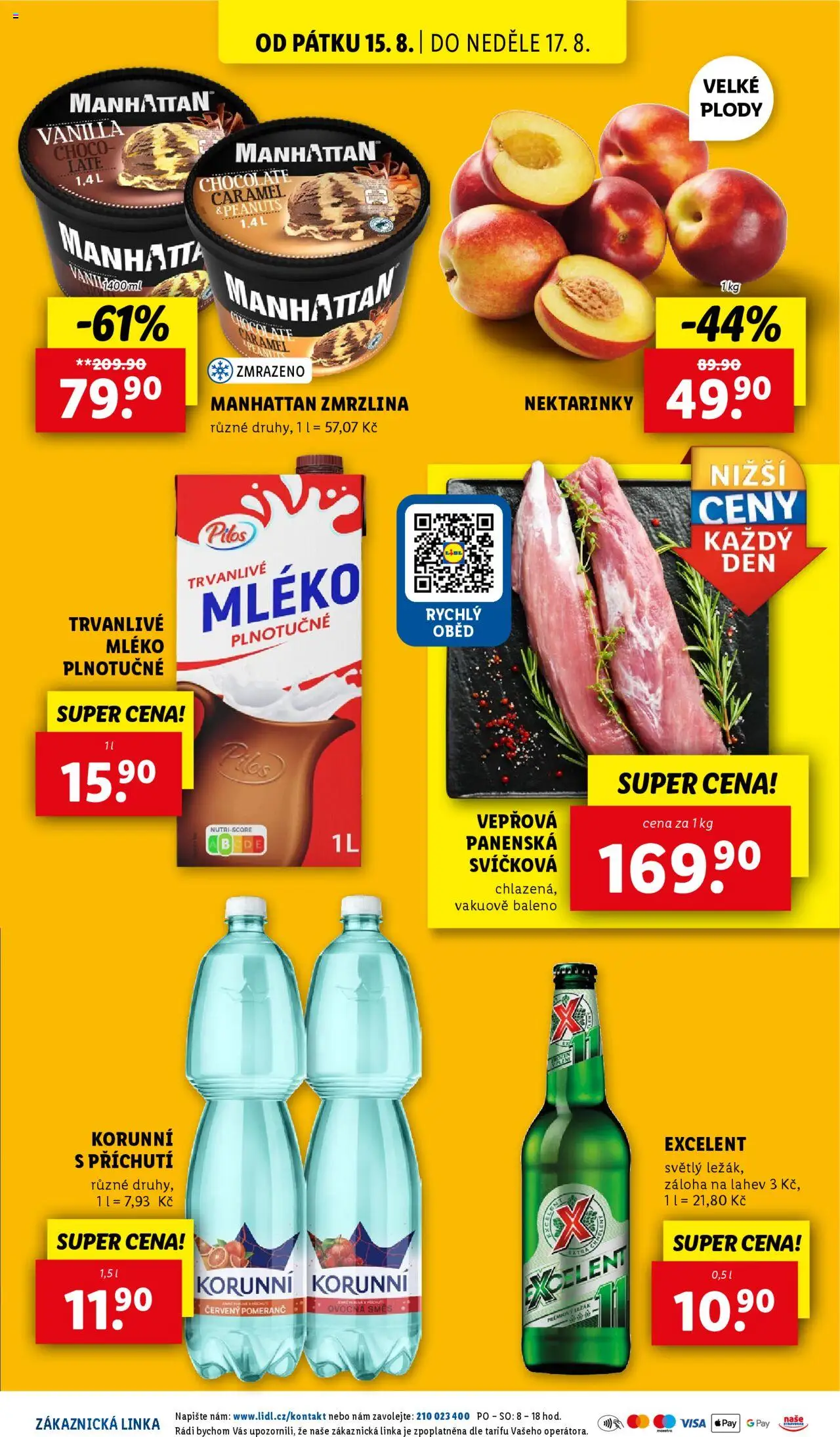 Lidl leták od 14.08.2025 | Strana: 39 | Produkty: Mléko, Zmrzlina, Nektarinky, Láhev