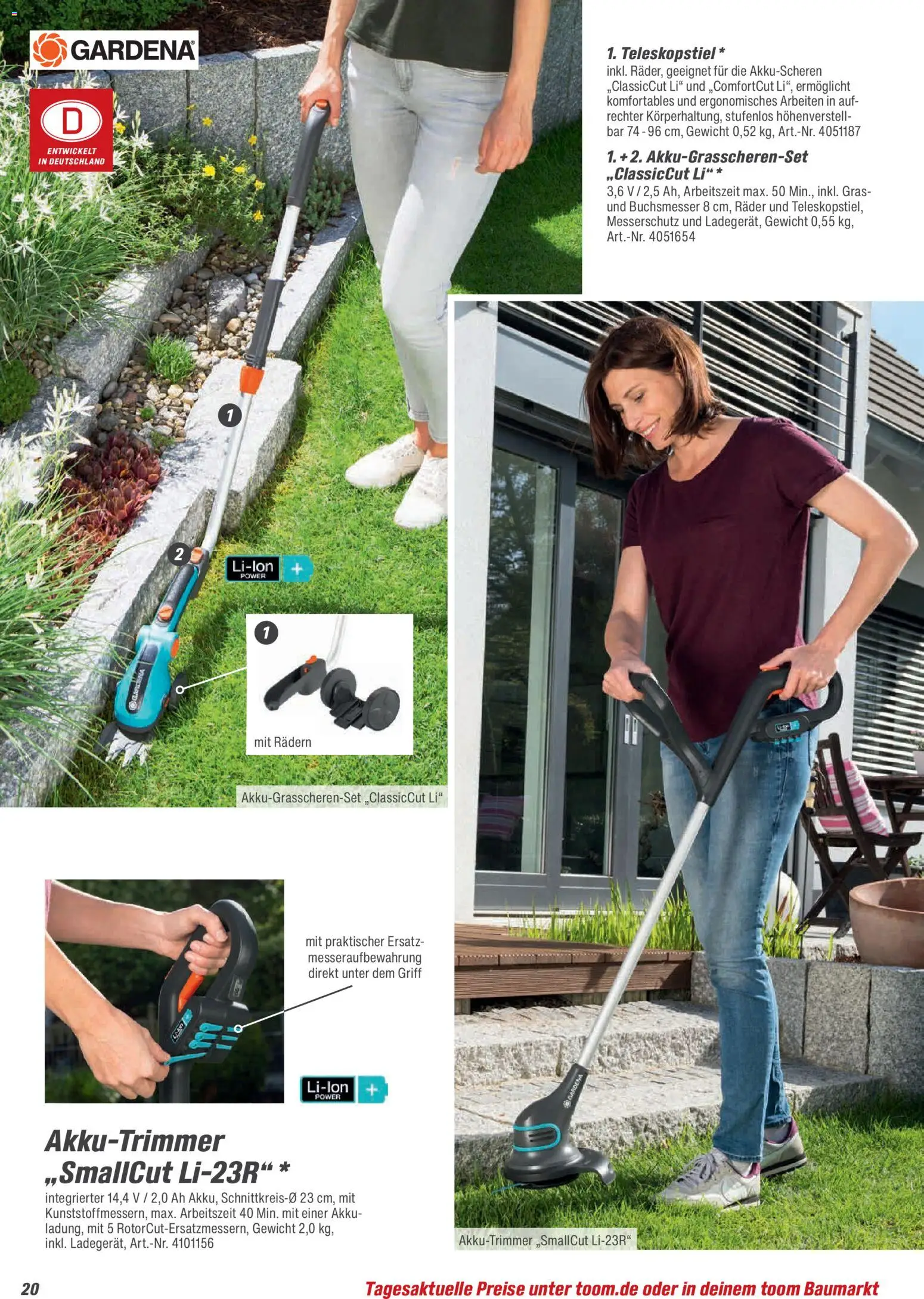 Toom Baumarkt Gartenpflege & Teich 2026 – gültig ab 20.02.2026 | Seite: 20 | Produkte: Gewicht