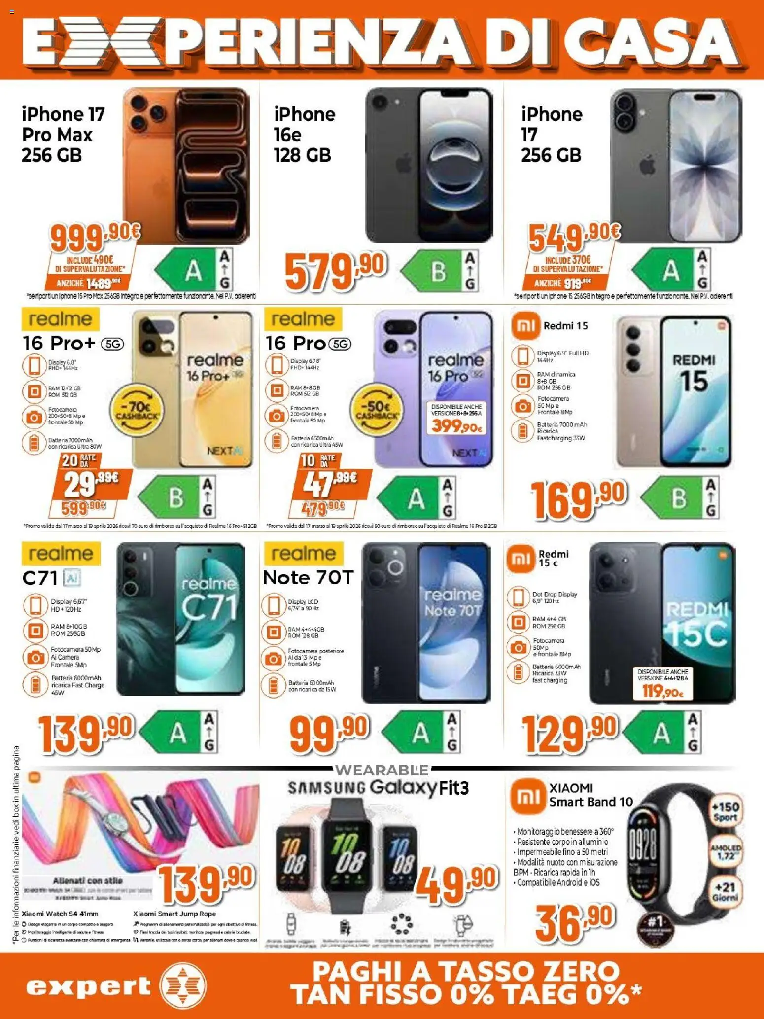 Volantino Expert del 09.04.2026 | Pagina: 3 | Prodotti: Iphone, Fotocamera, Alluminio, Batteria
