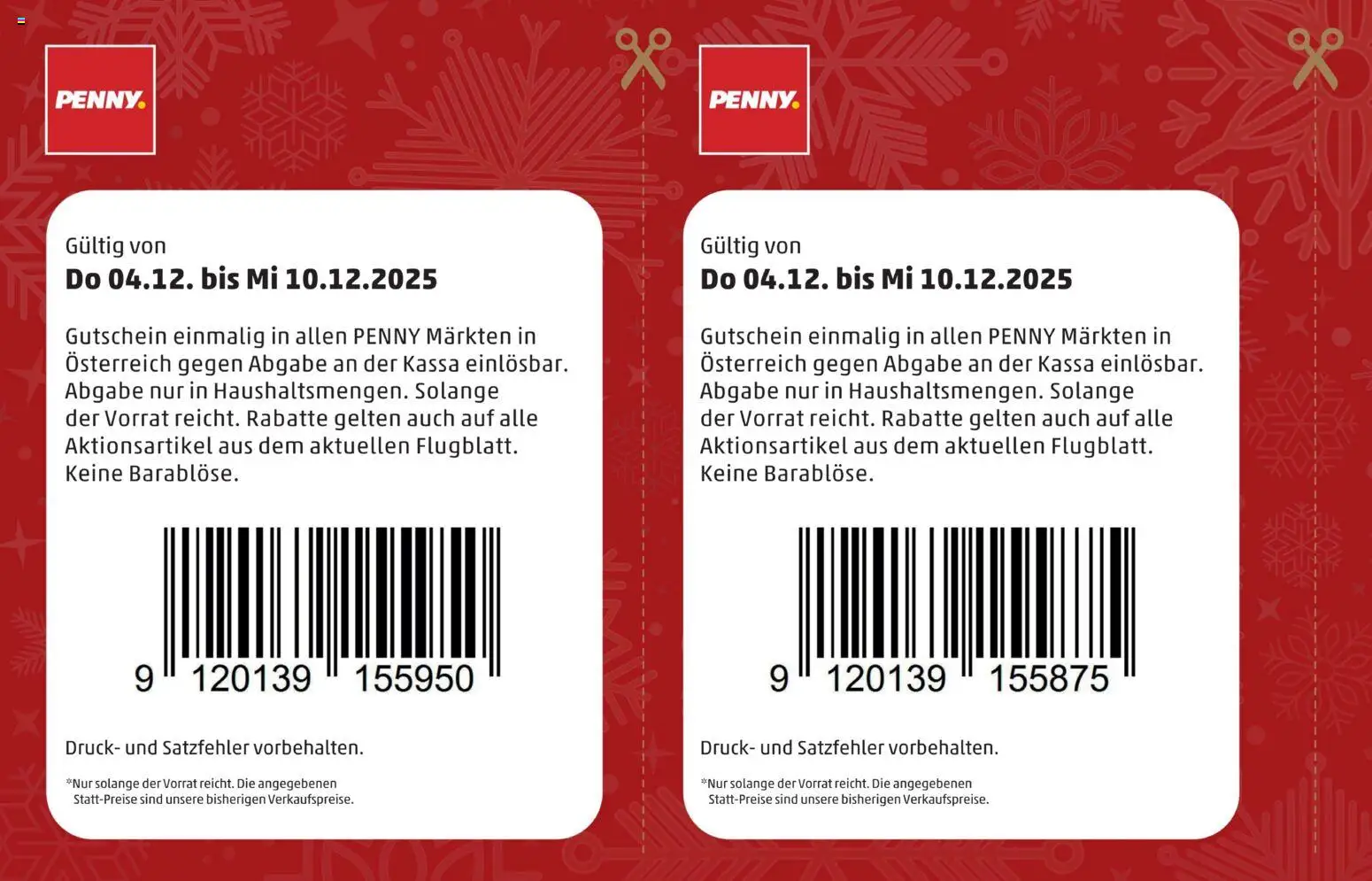 Penny Markt Gutscheine  gültig ab 04.12.2025 | Seite: 12
