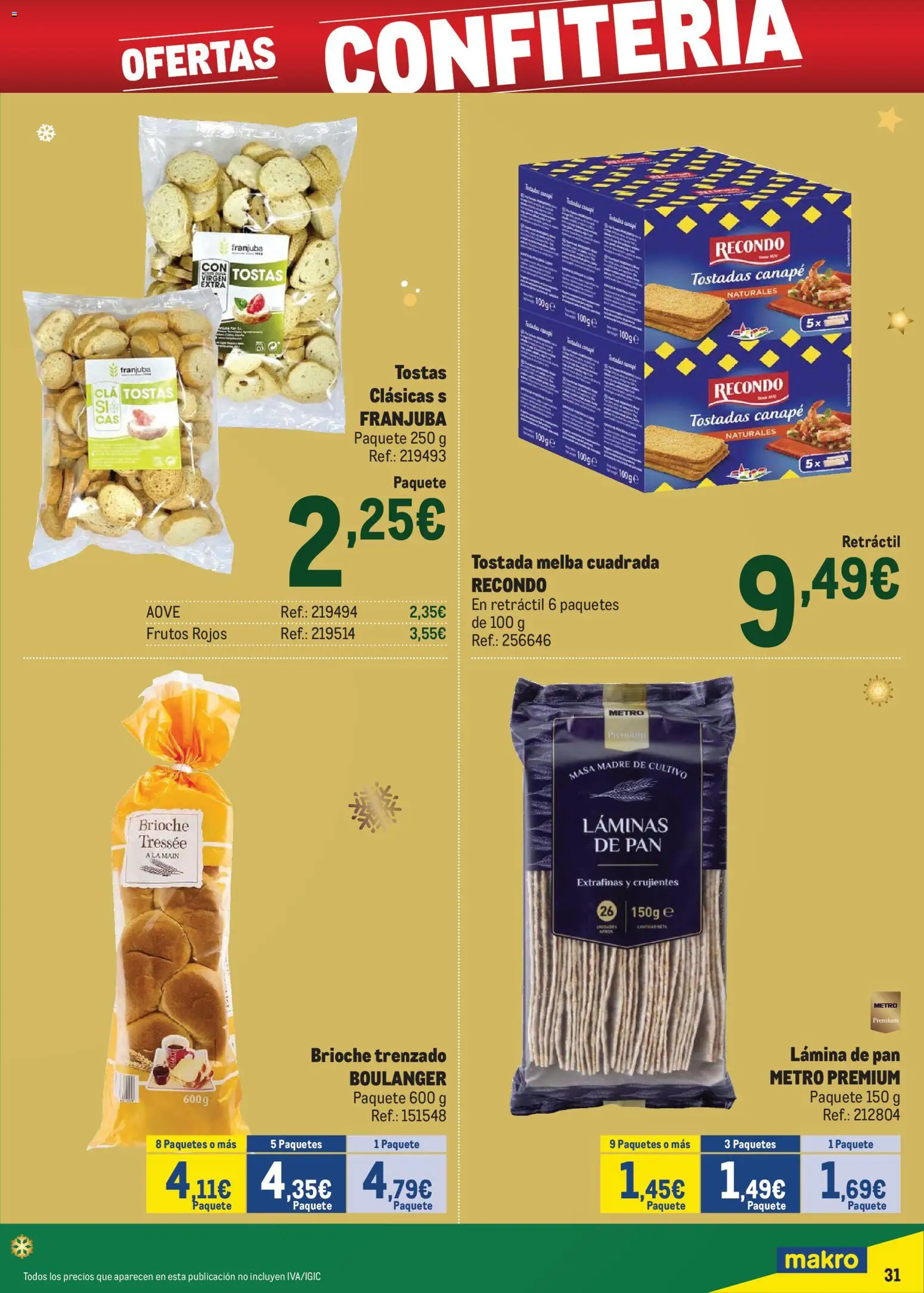 Makro - Precios Especial Cataluña │ válido desde el 09.12.2025 | Página: 31 | Productos: Pan