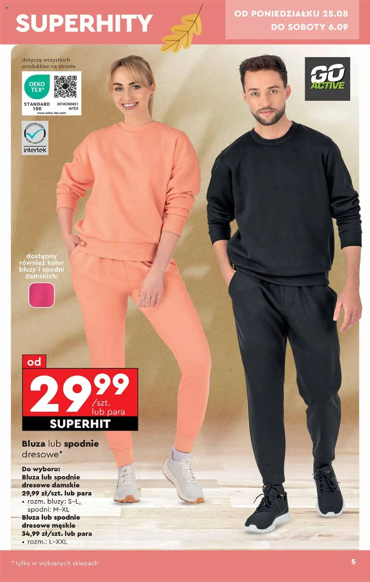 Biedronka gazetka - Hity i inspiracje od 25.08.2025 | Strona: 5 | Produkty: Spodnie