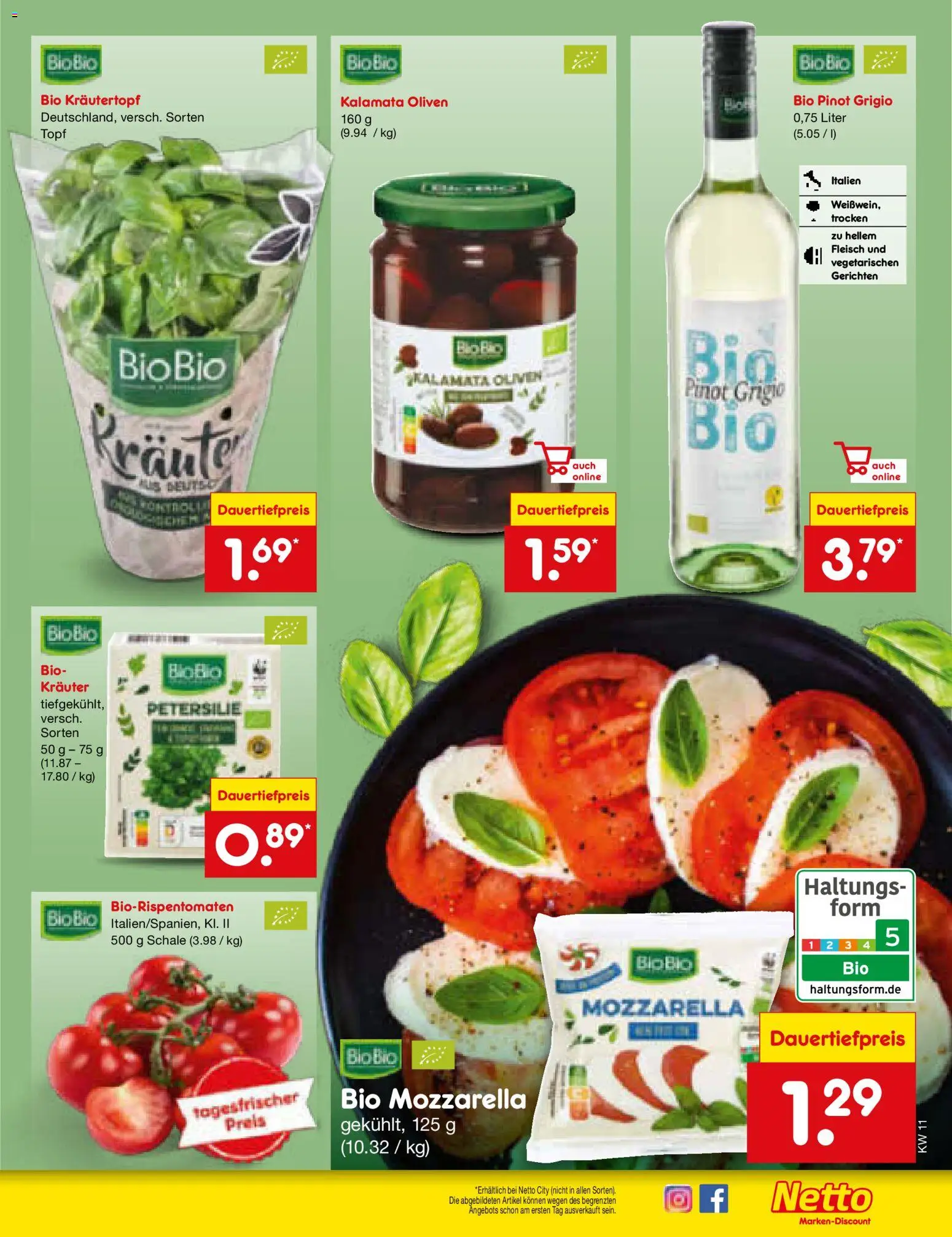 Netto Marken-Discount Prospekt 	 – gültig ab 09.03.2026 | Seite: 15 | Produkte: Mozzarella, Petersilie, Fleisch