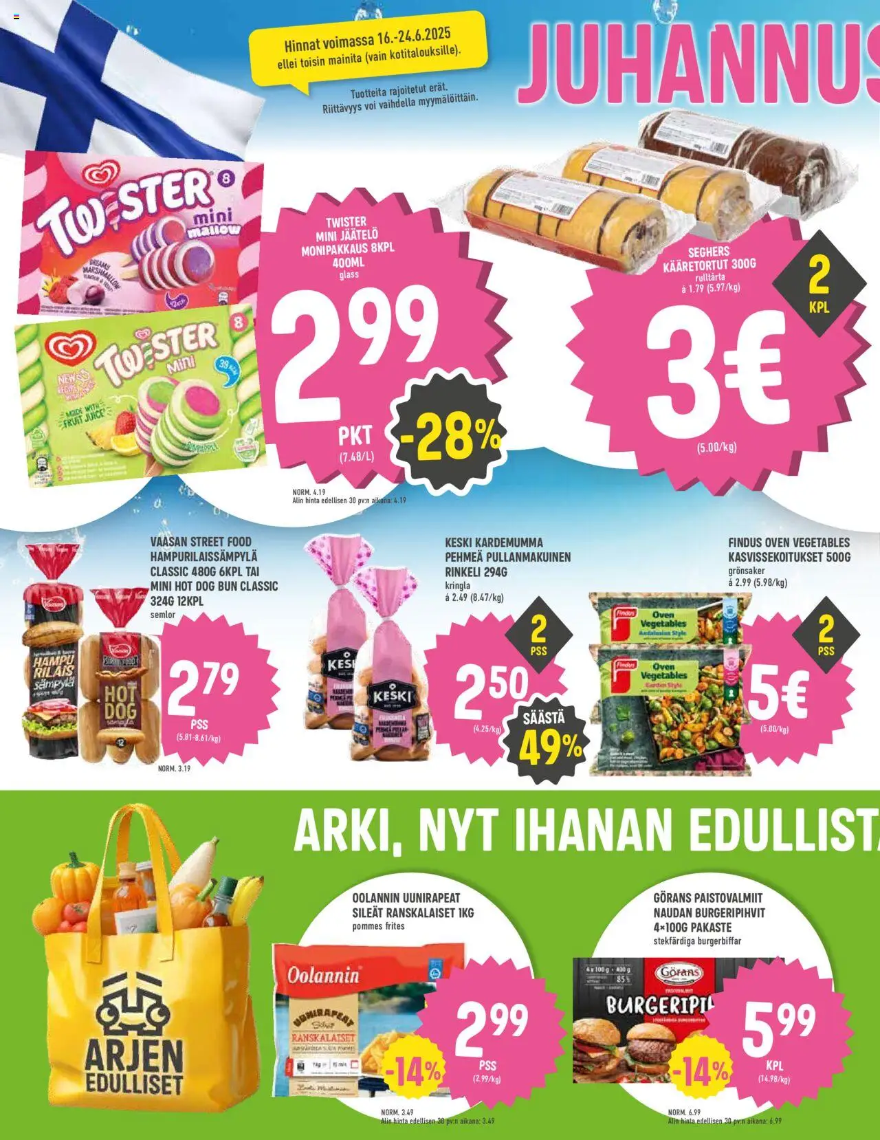  | Sivu: 4 | Tuotteet: Kääretortut, Kardemumma, Voi, Jäätelö