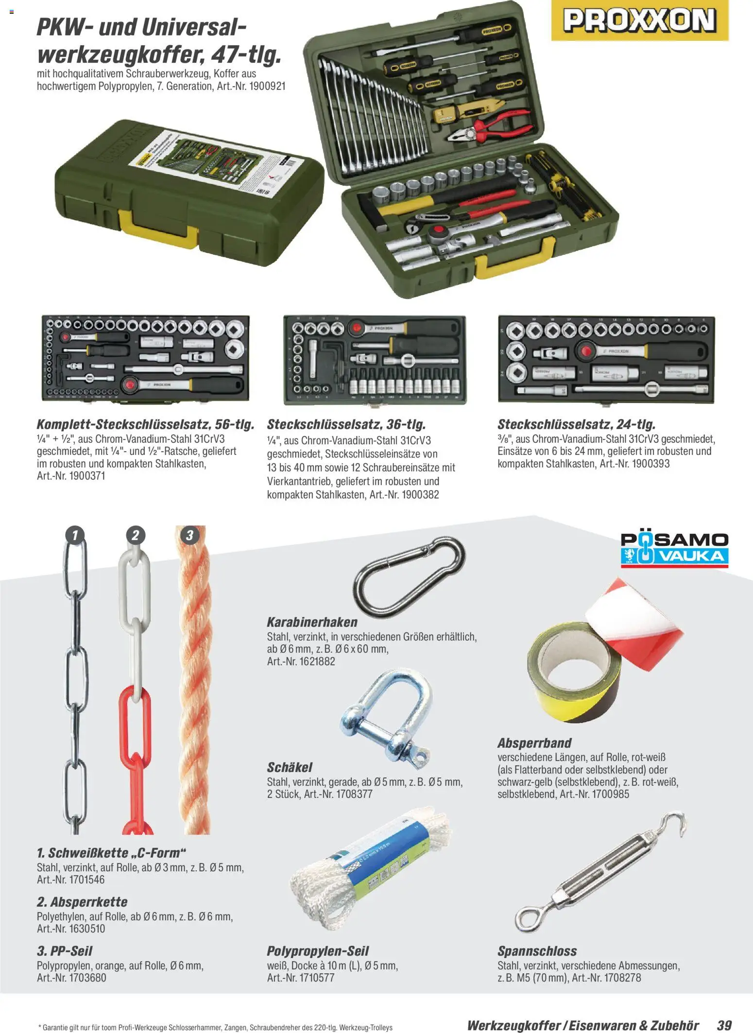 Toom Baumarkt Maschinen & Werkstatt 2026 – gültig ab 01.01.2026 | Seite: 39 | Produkte: Koffer