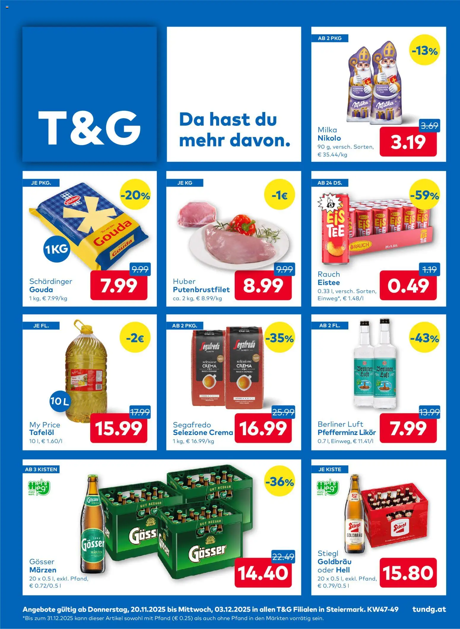 T&G - Steiermark gültig ab 20.11.2025 | Seite: 1 | Produkte: Tee