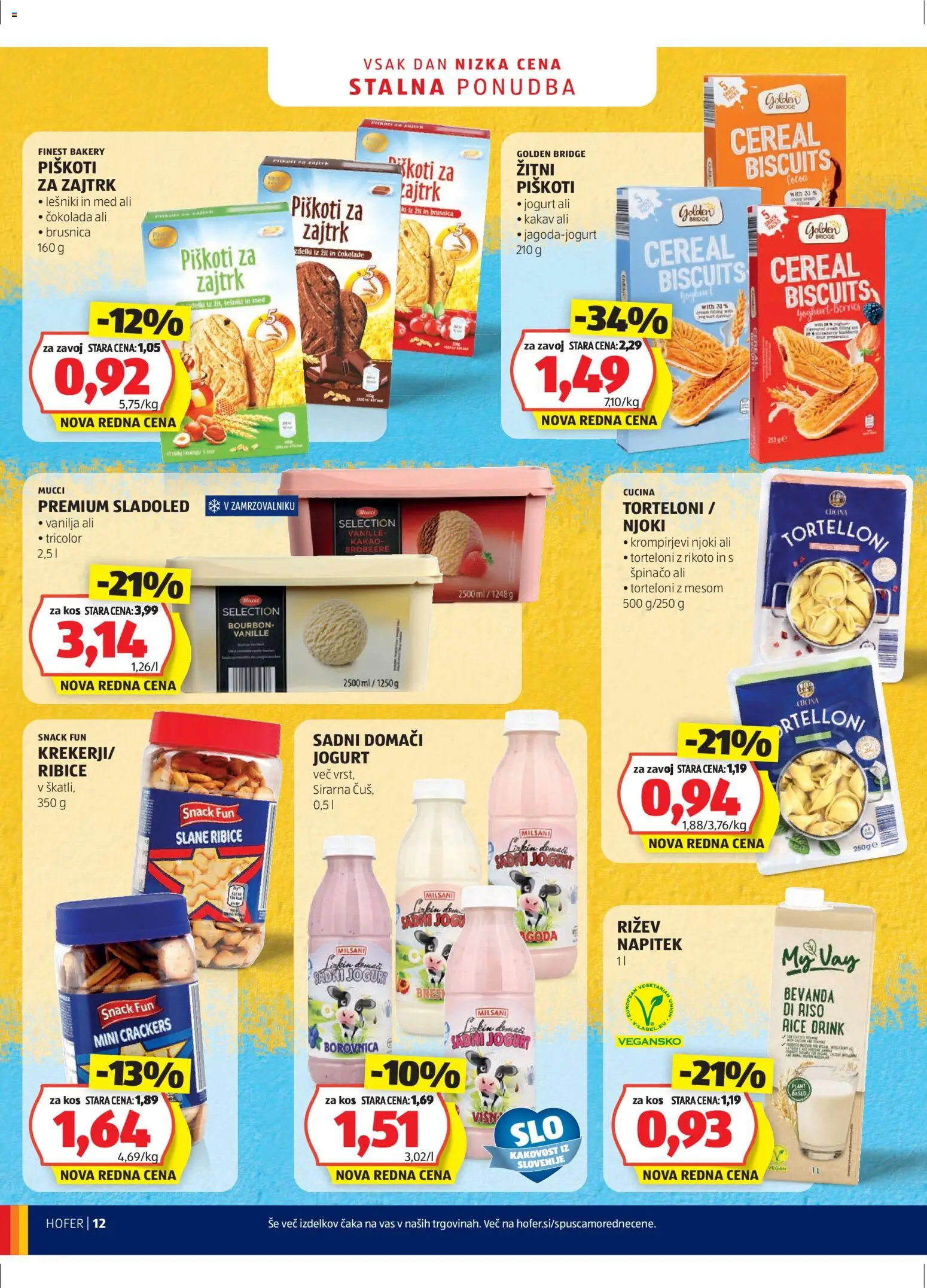 Hofer SI katalog | vrijedi od 21.01.2026 | Stranica: 12 | Proizvodi: Njoki, Sladoled, Borovnica, Brusnica