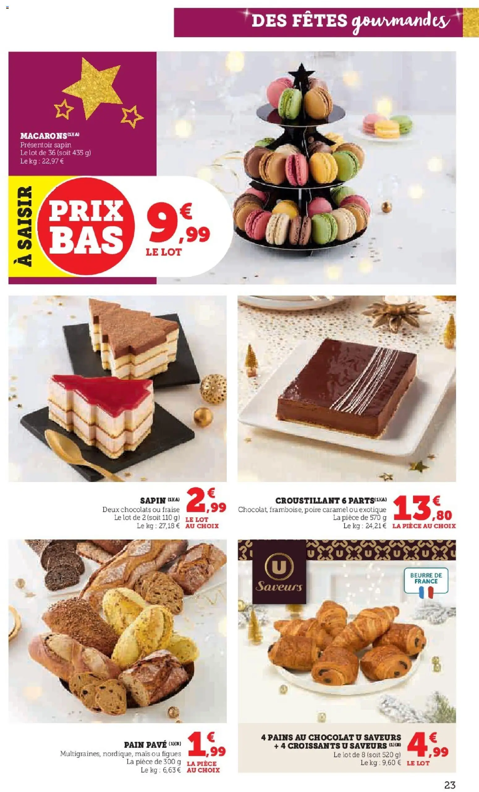 {H1} | Page: 23 | Produits: Poire, Mais, Pain, Chocolat