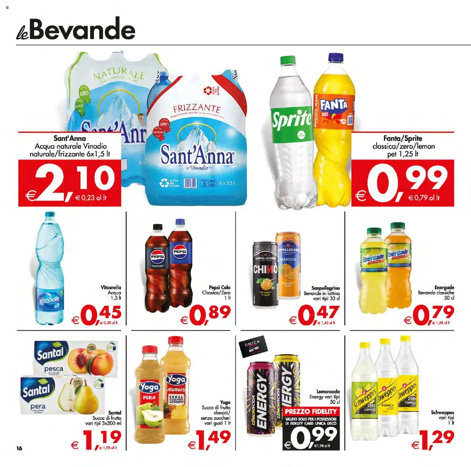 Volantino Decò del 13.02.2026 | Pagina: 20 | Prodotti: Succo, Pesca, Pera, Fanta