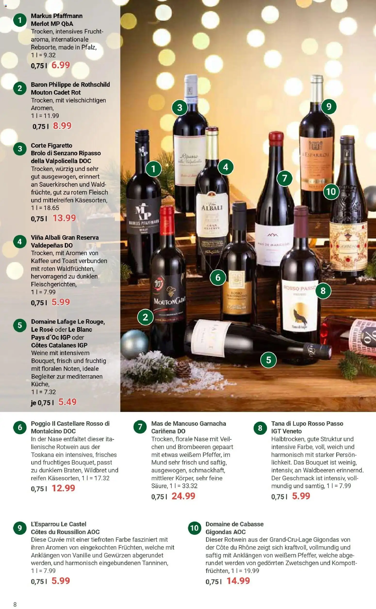 Globus prospekt Duisburg	 – gültig ab 01.12.2025 | Seite: 8 | Produkte: Kaffee, Toast, Rotwein, Zwetschgen