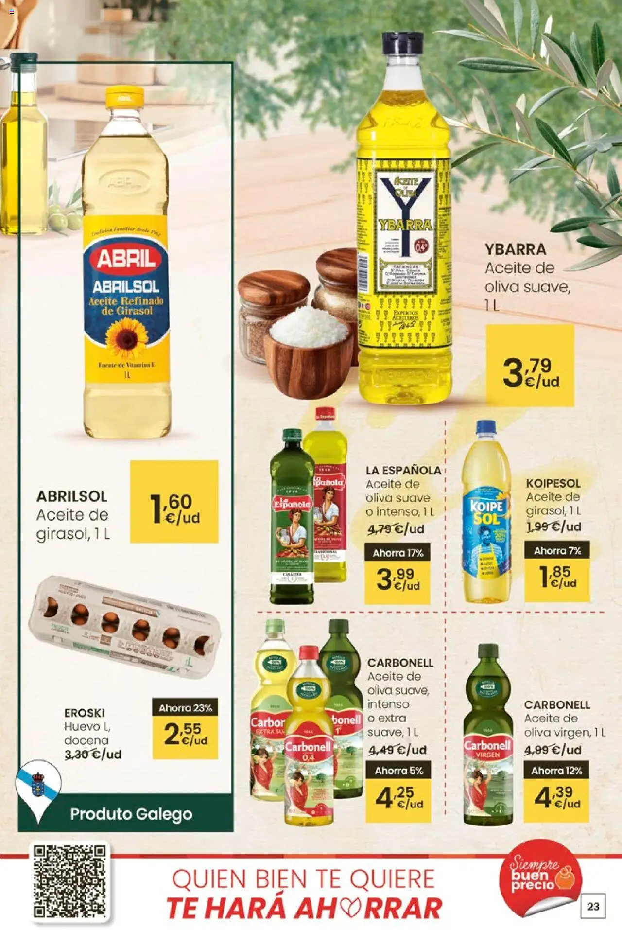 Eroski - Ofertón │ válido desde el 16.10.2025 | Página: 23 | Productos: Aceite, Té, Aceite de oliva