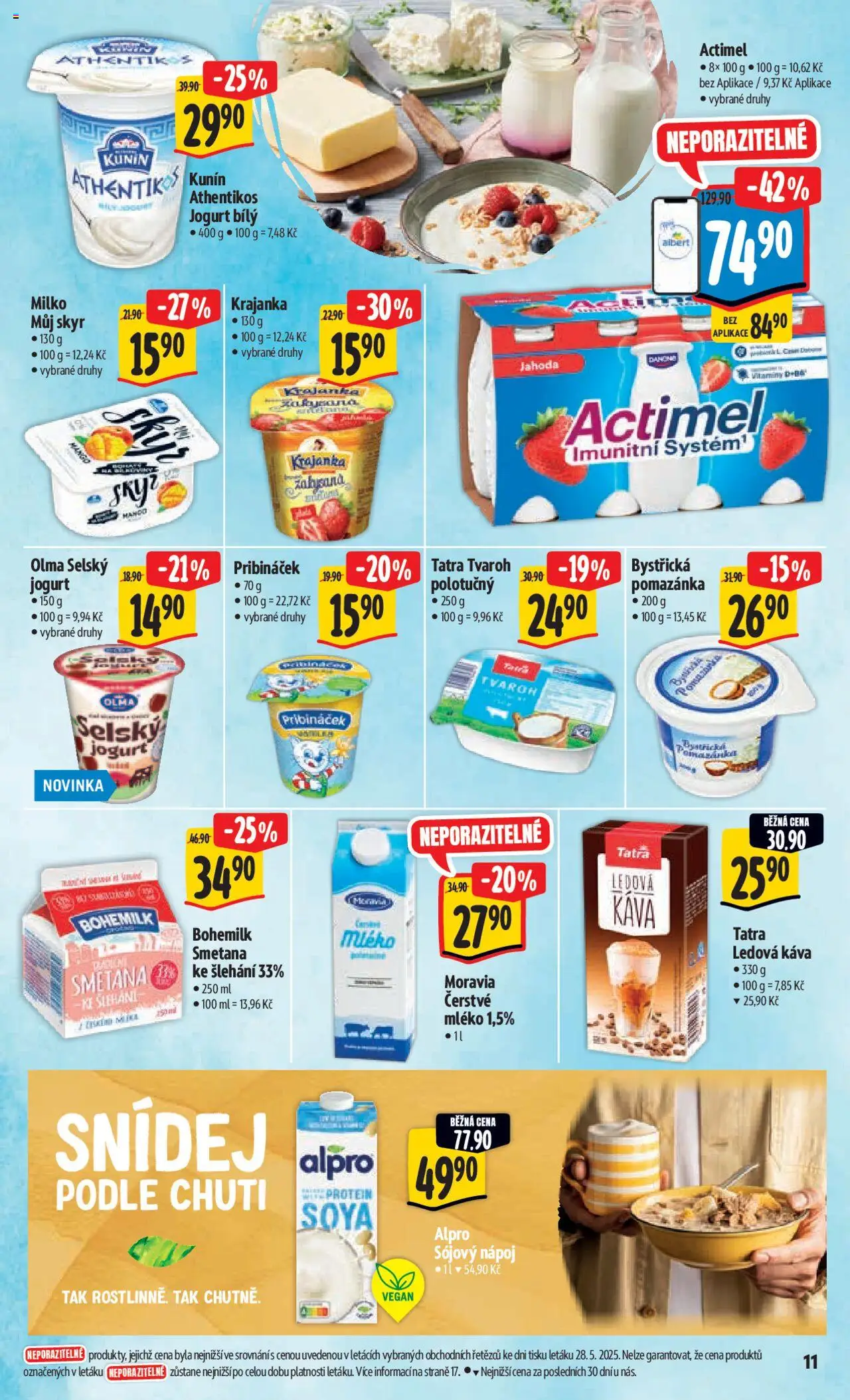 Albert leták - Hypermarket od 04.06.2025 | Strana: 18 | Produkty: Ledová káva, Skyr, Smetana ke šlehání, Alpro