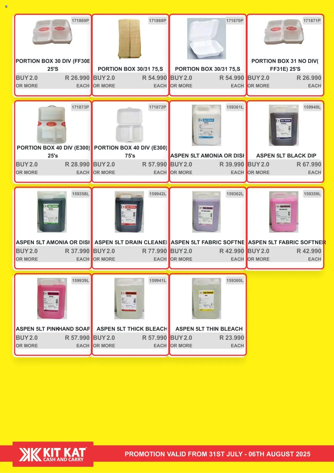 KIT KAT Cash & Carry Weekly Traders Special │ valid from 31.07.2025 | Page: 38 | Products: Disk, Box, Softner, Soap