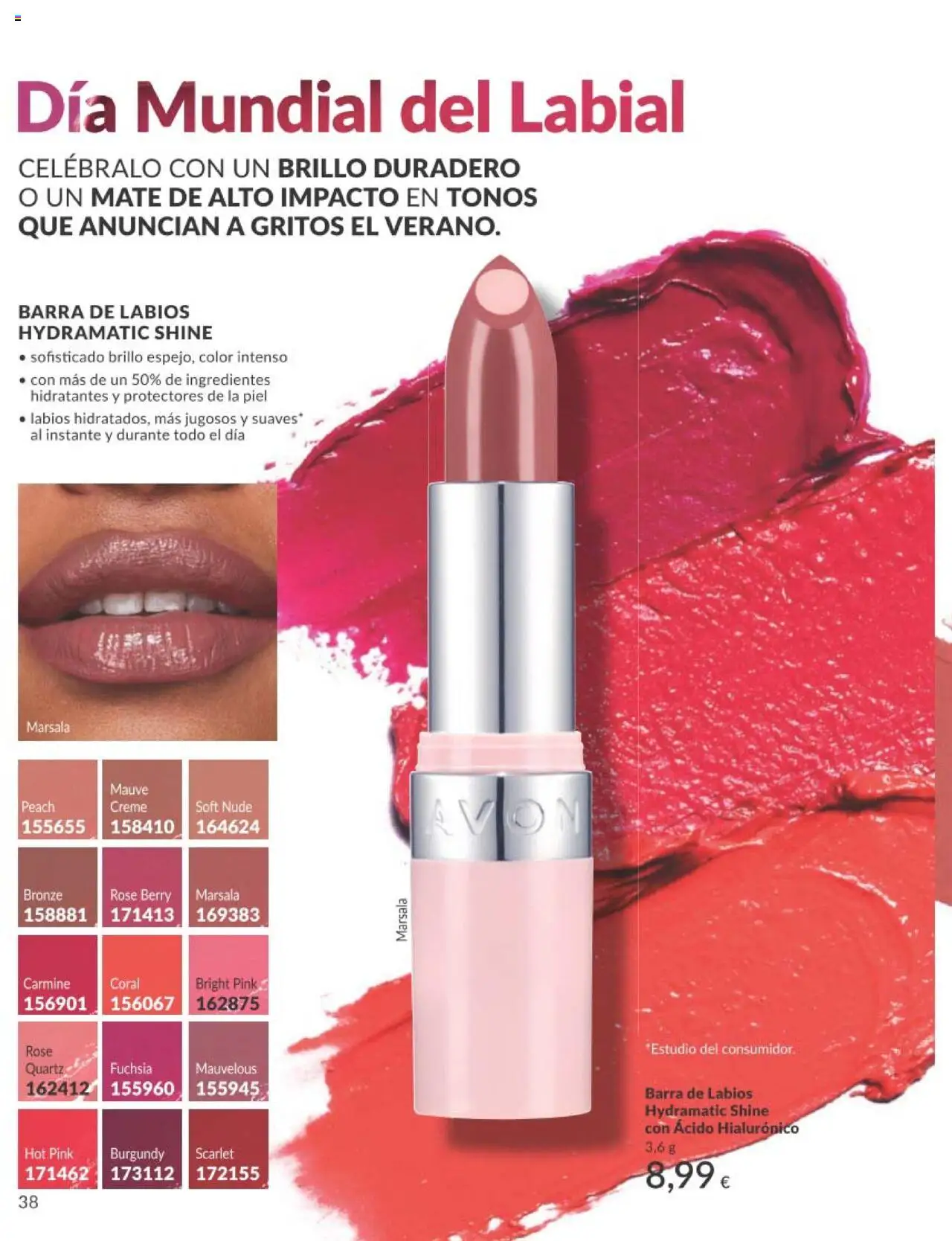 Catálogo AVON campaña 7 │ válido desde el 01.07.2025 | Página: 38 | Productos: Κρεμάστρα, Barra de labios