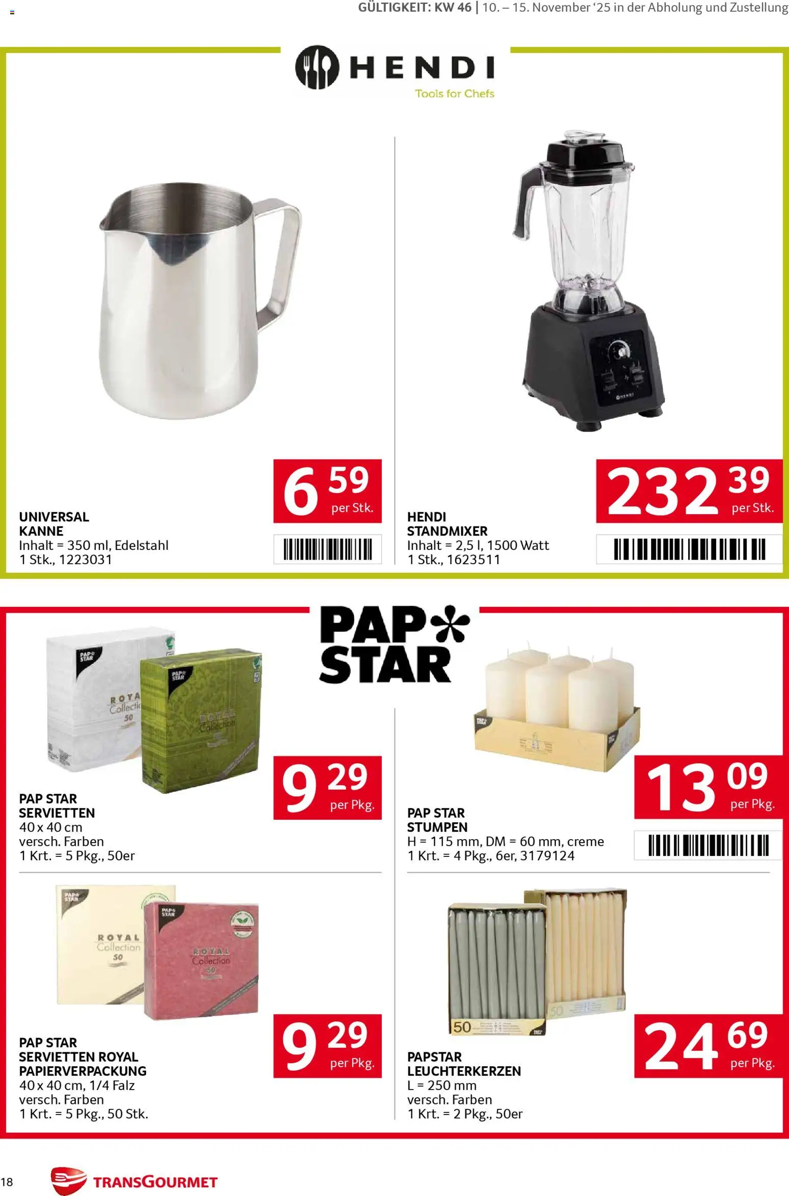 Transgourmet  Markenfestwoche gültig ab 10.11.2025 | Seite: 18 | Produkte: Creme